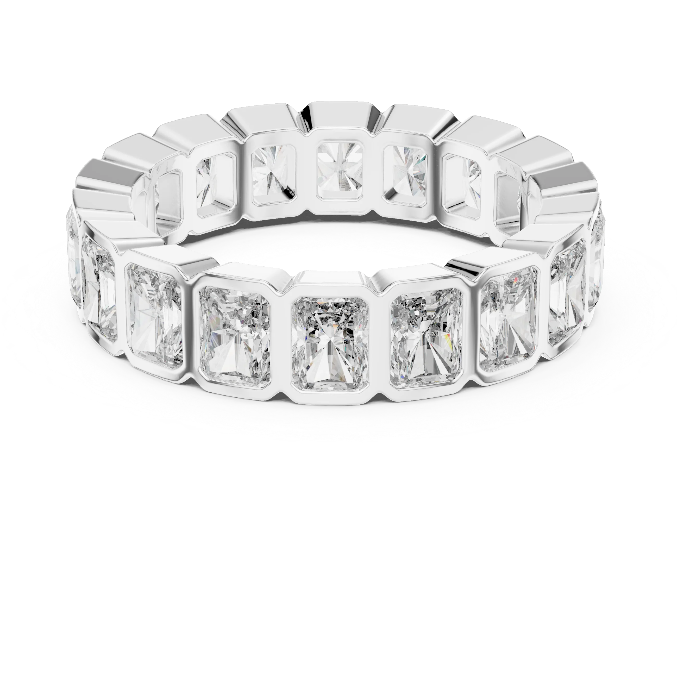 Radiant Bezel-Set Diamond Eternity Band