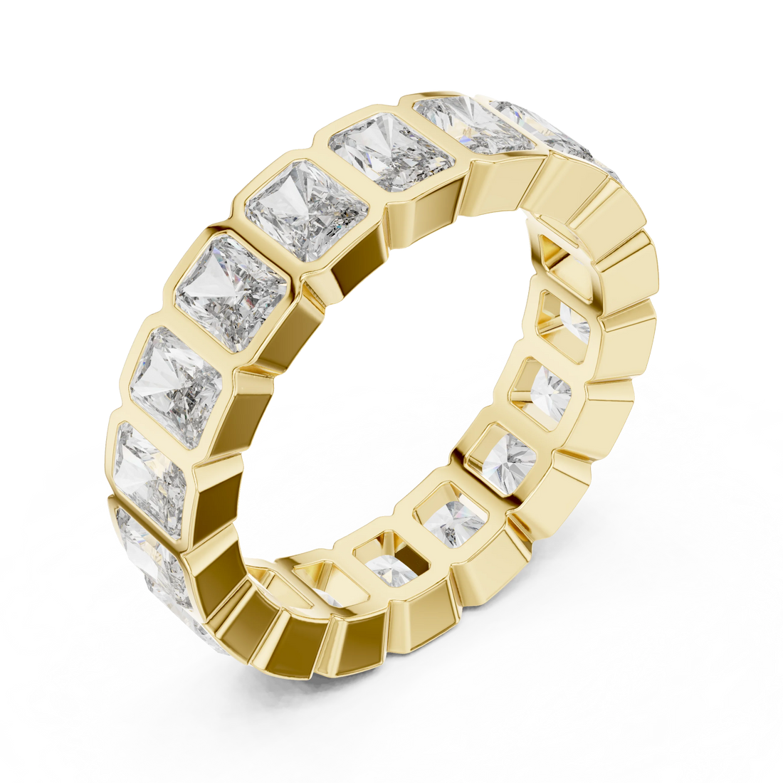 Radiant Bezel-Set Diamond Eternity Band