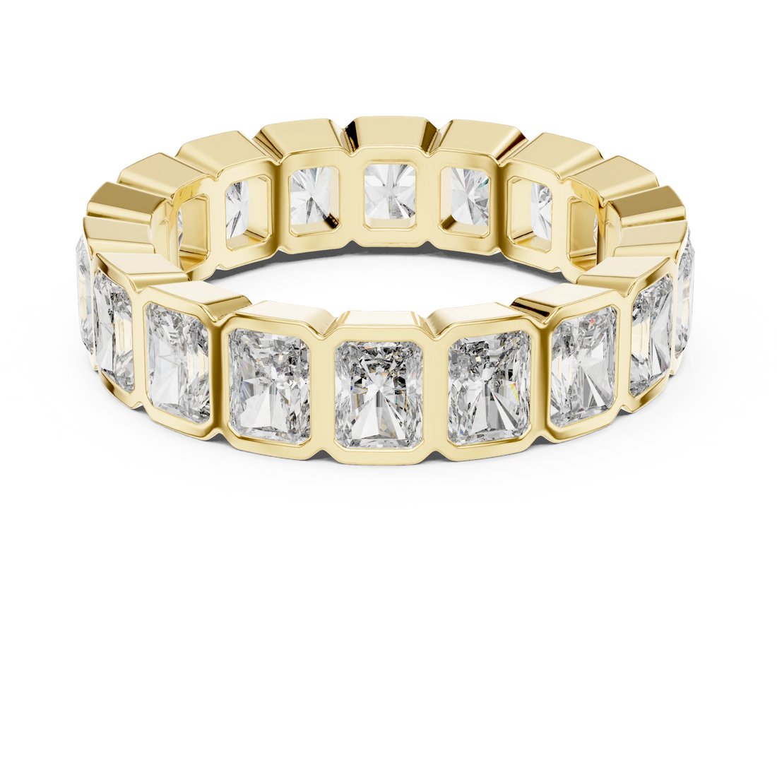 Radiant Bezel-Set Diamond Eternity Band