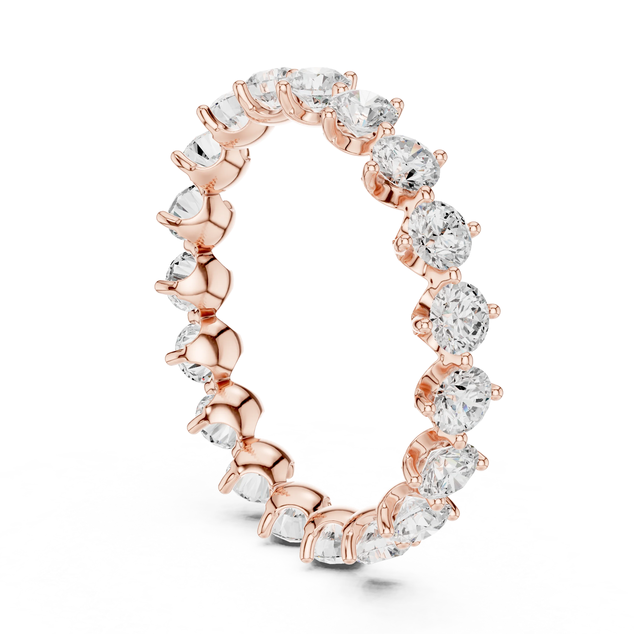 Round Prong-Set Diamond Eternity Band