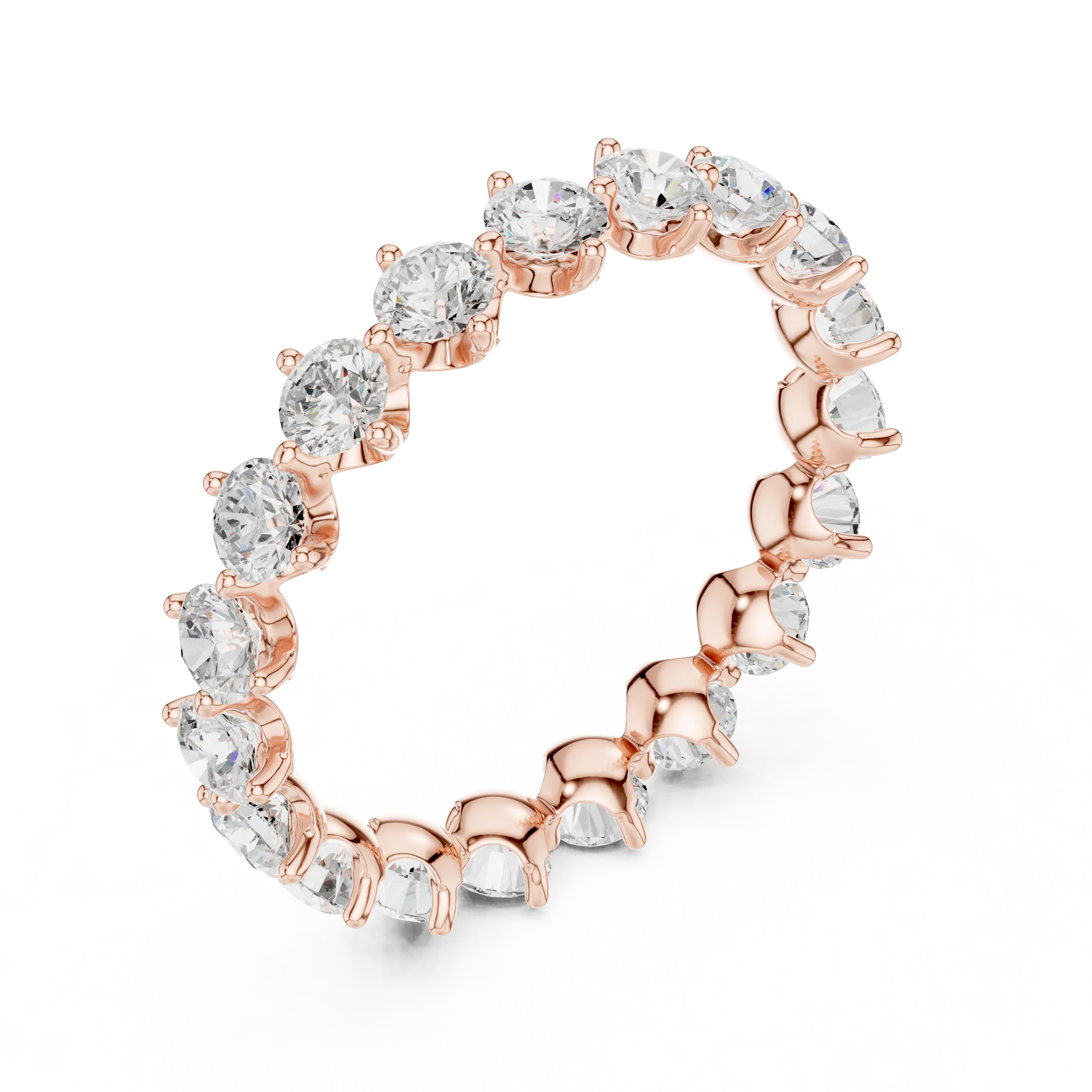 Round Prong-Set Diamond Eternity Band