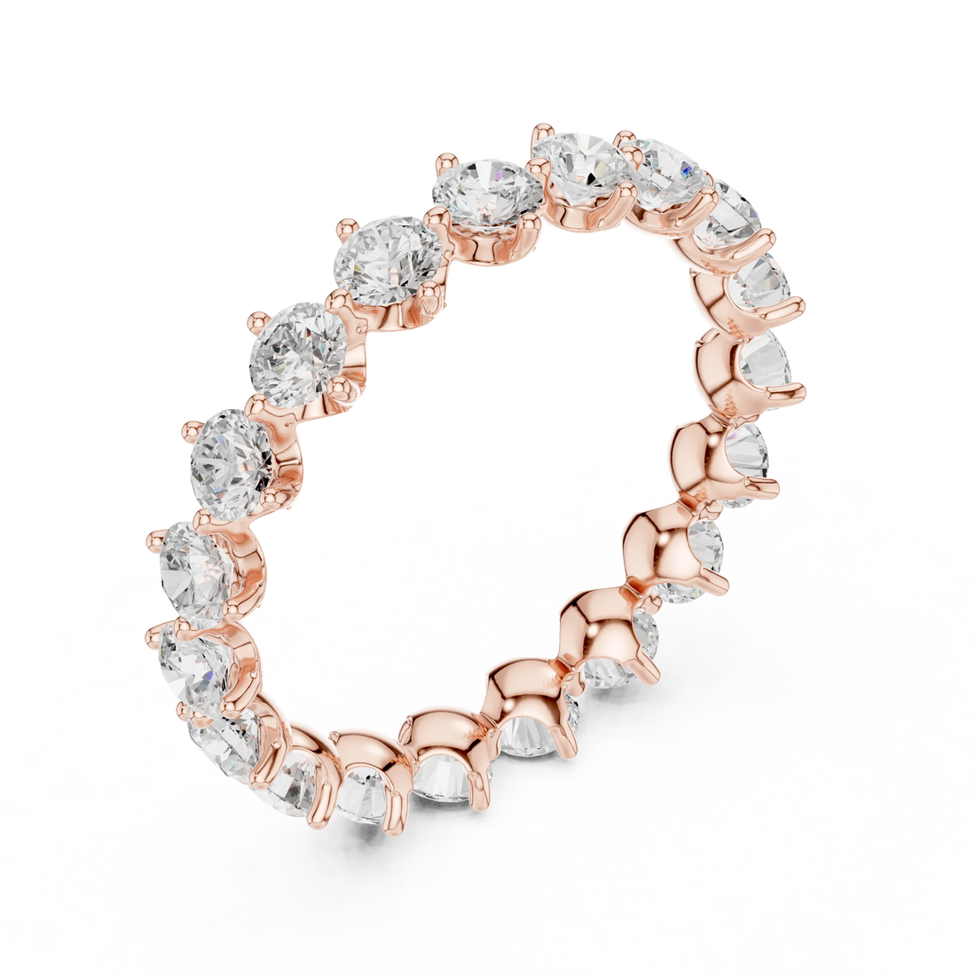 Round Prong-Set Diamond Eternity Band