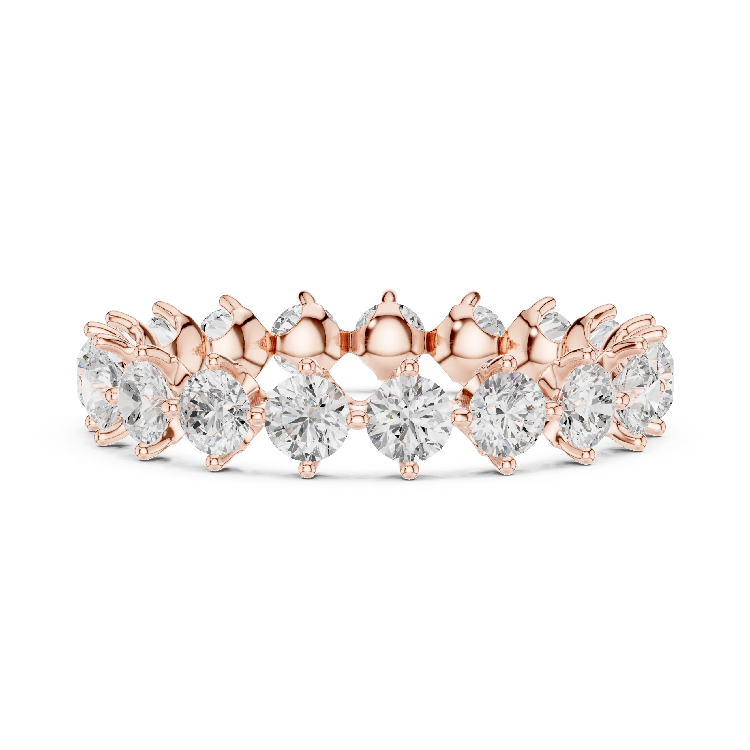 Round Prong-Set Diamond Eternity Band
