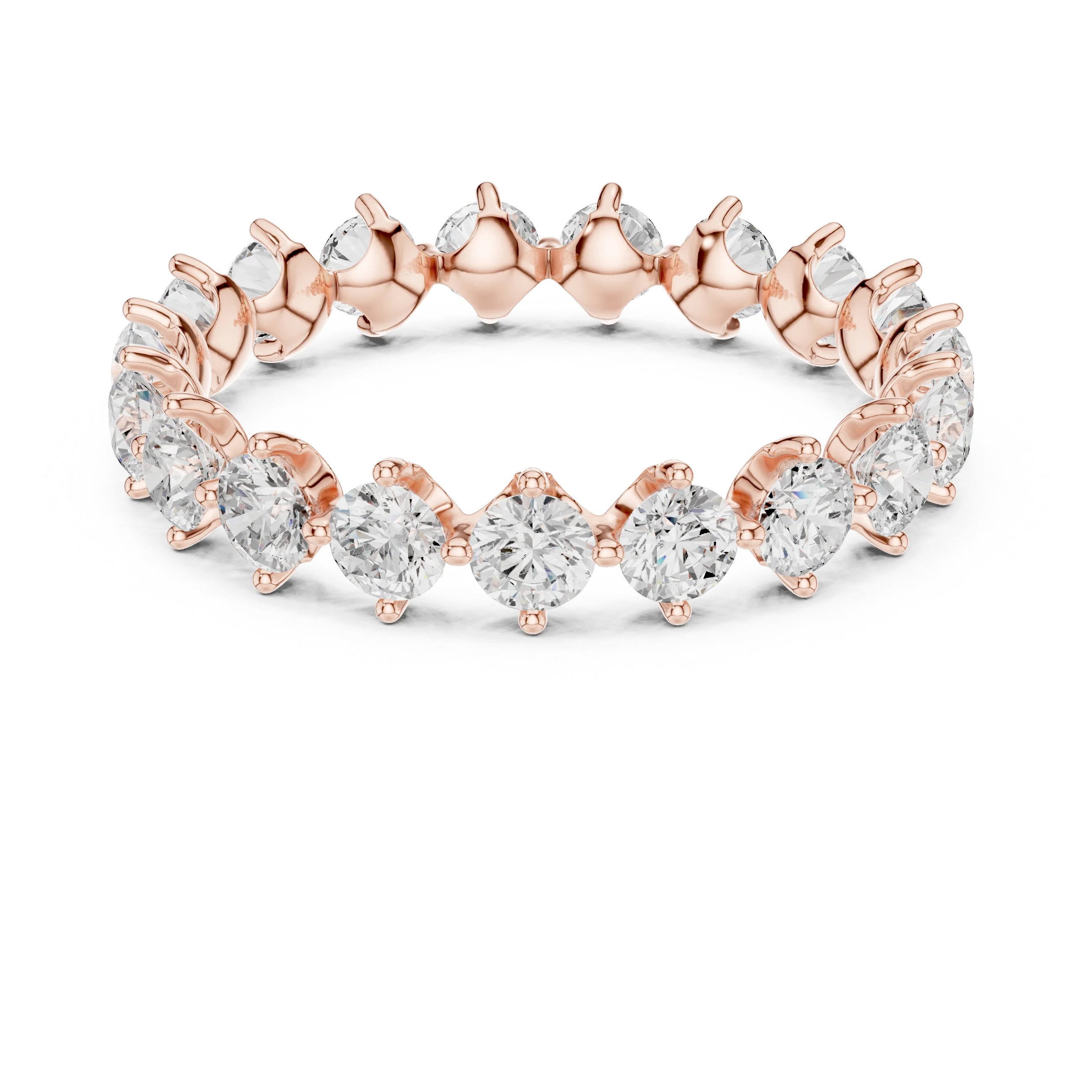 Round Prong-Set Diamond Eternity Band