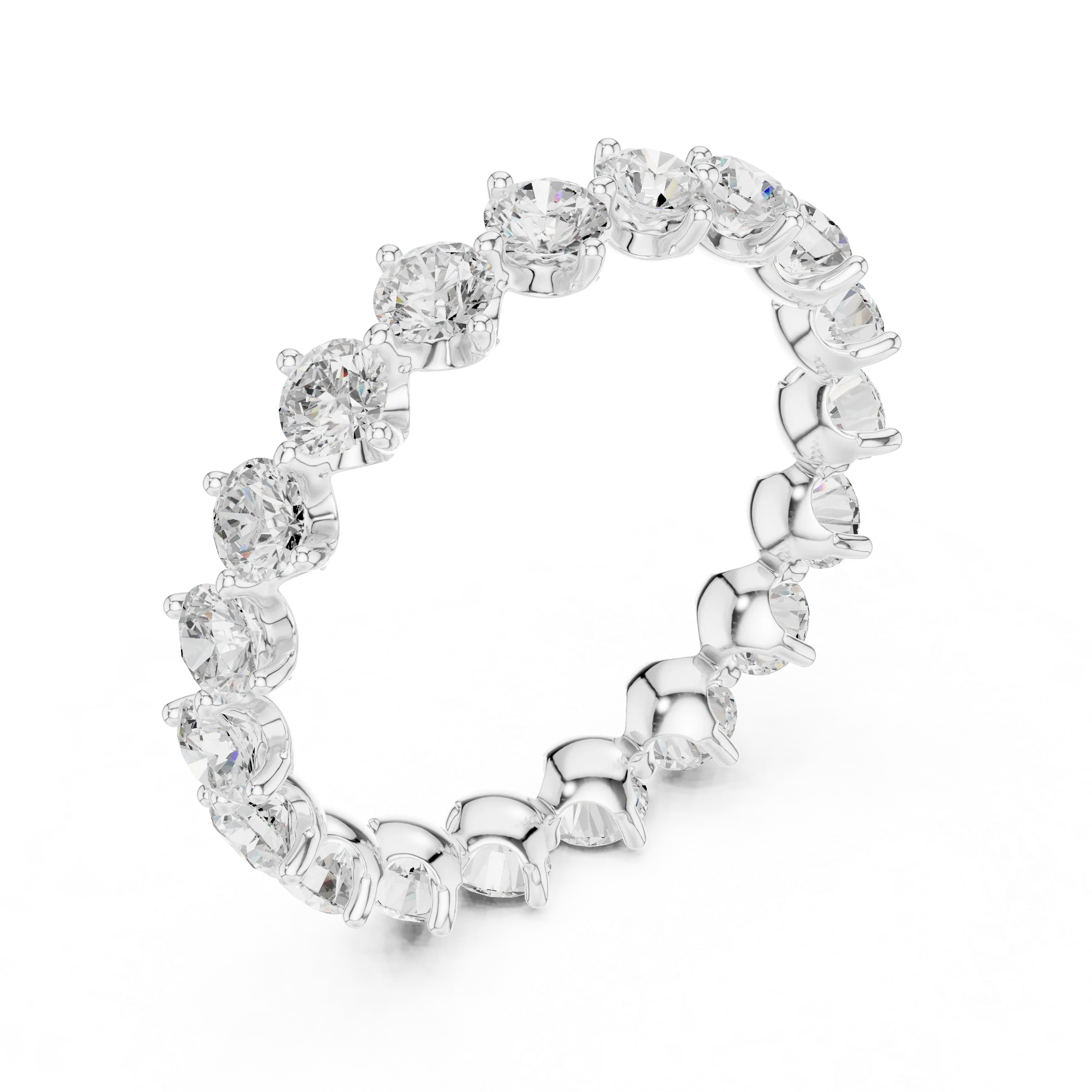 Round Prong-Set Diamond Eternity Band