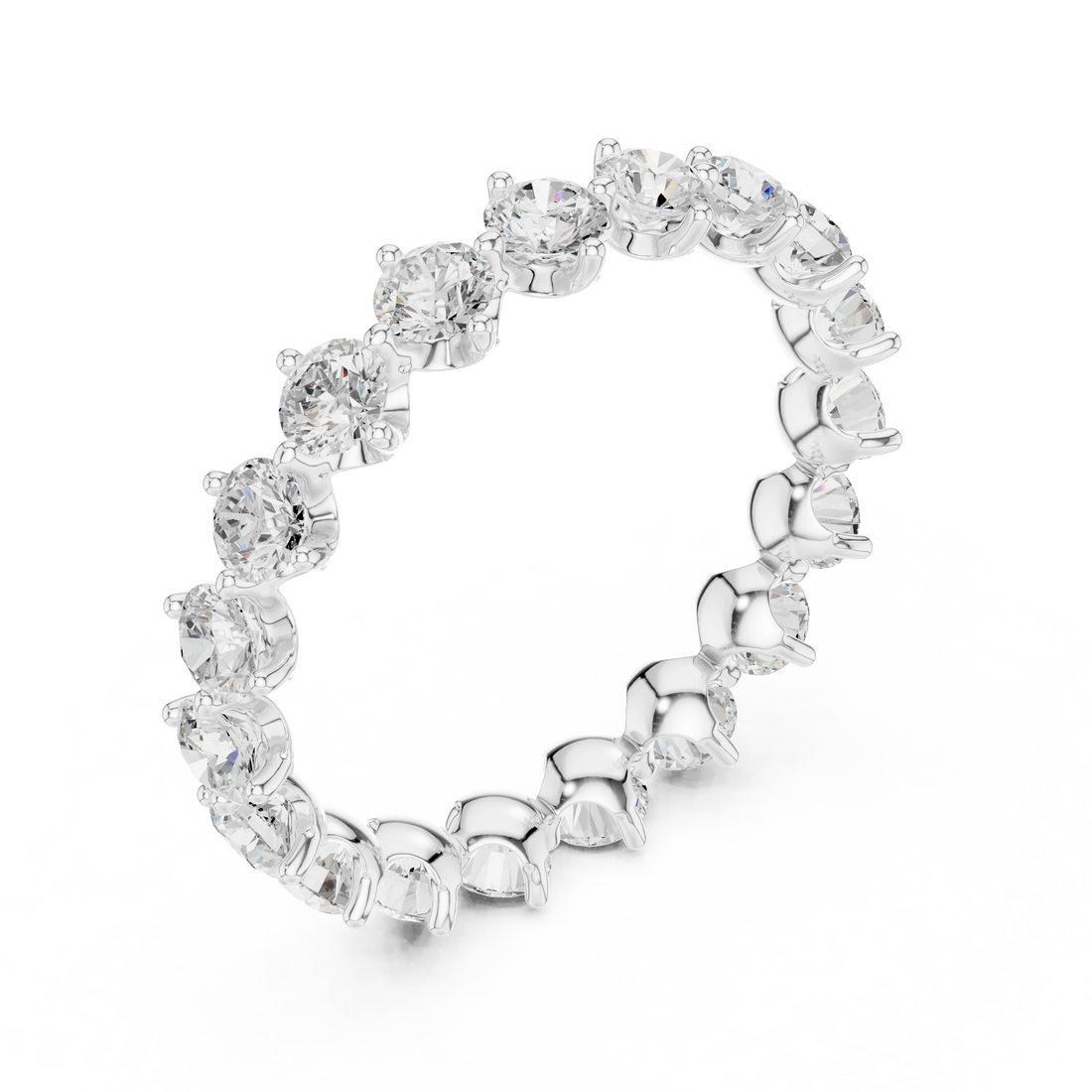 Round Prong-Set Diamond Eternity Band