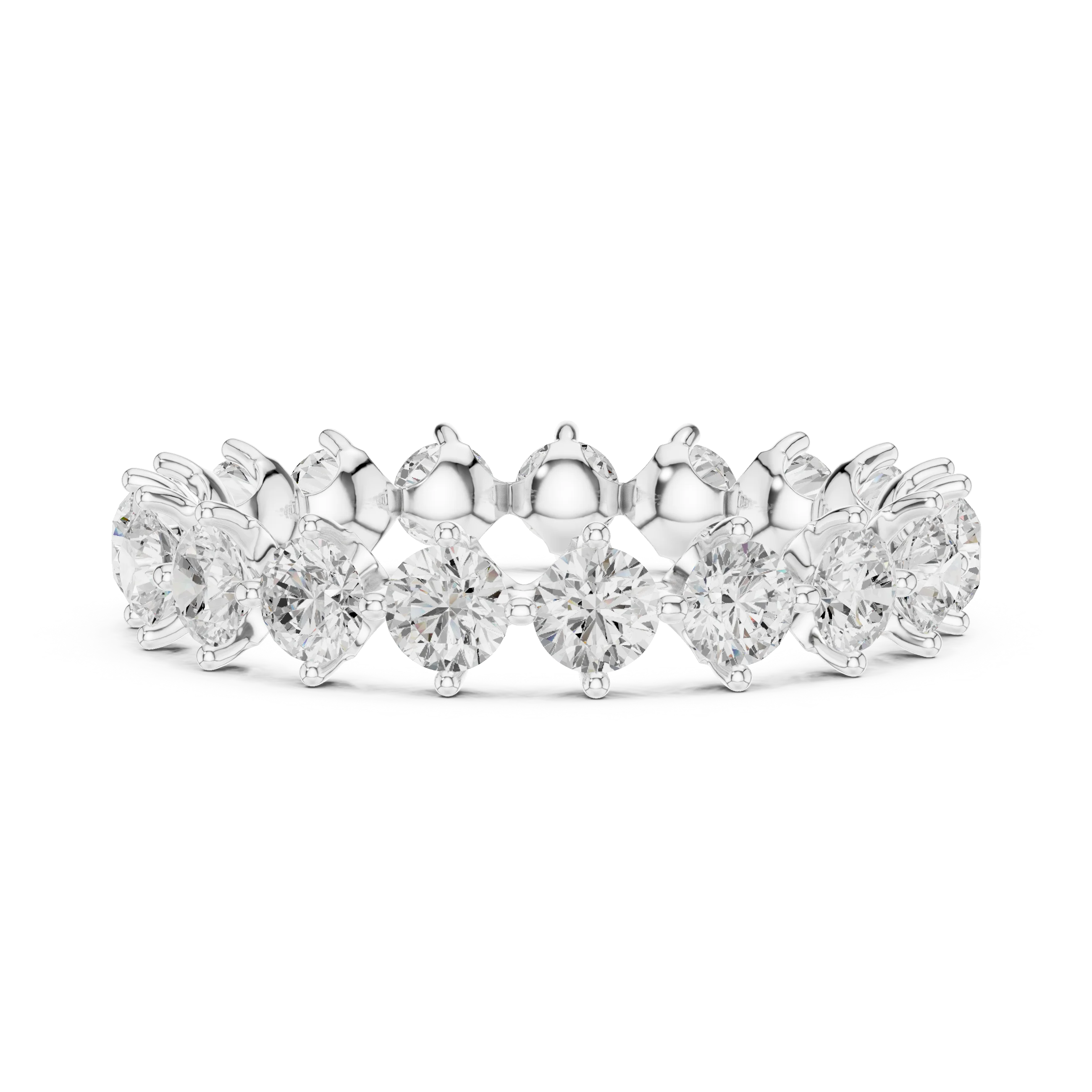 Round Prong-Set Diamond Eternity Band