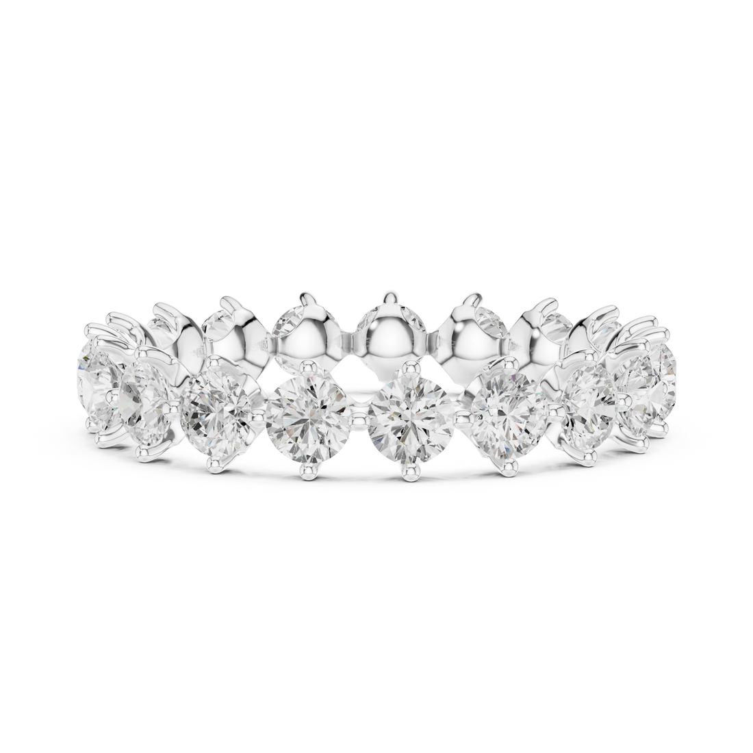 Round Prong-Set Diamond Eternity Band