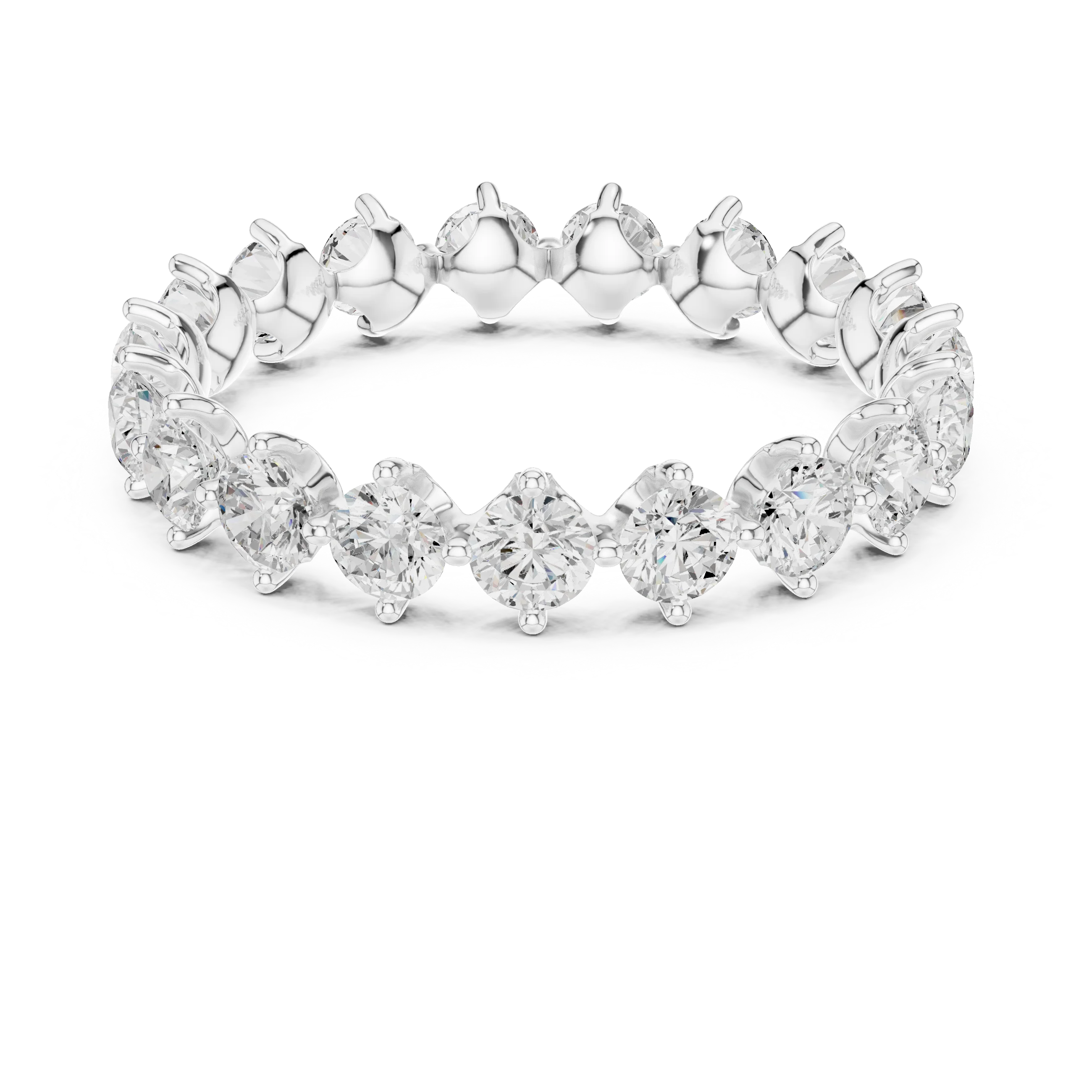 Round Prong-Set Diamond Eternity Band