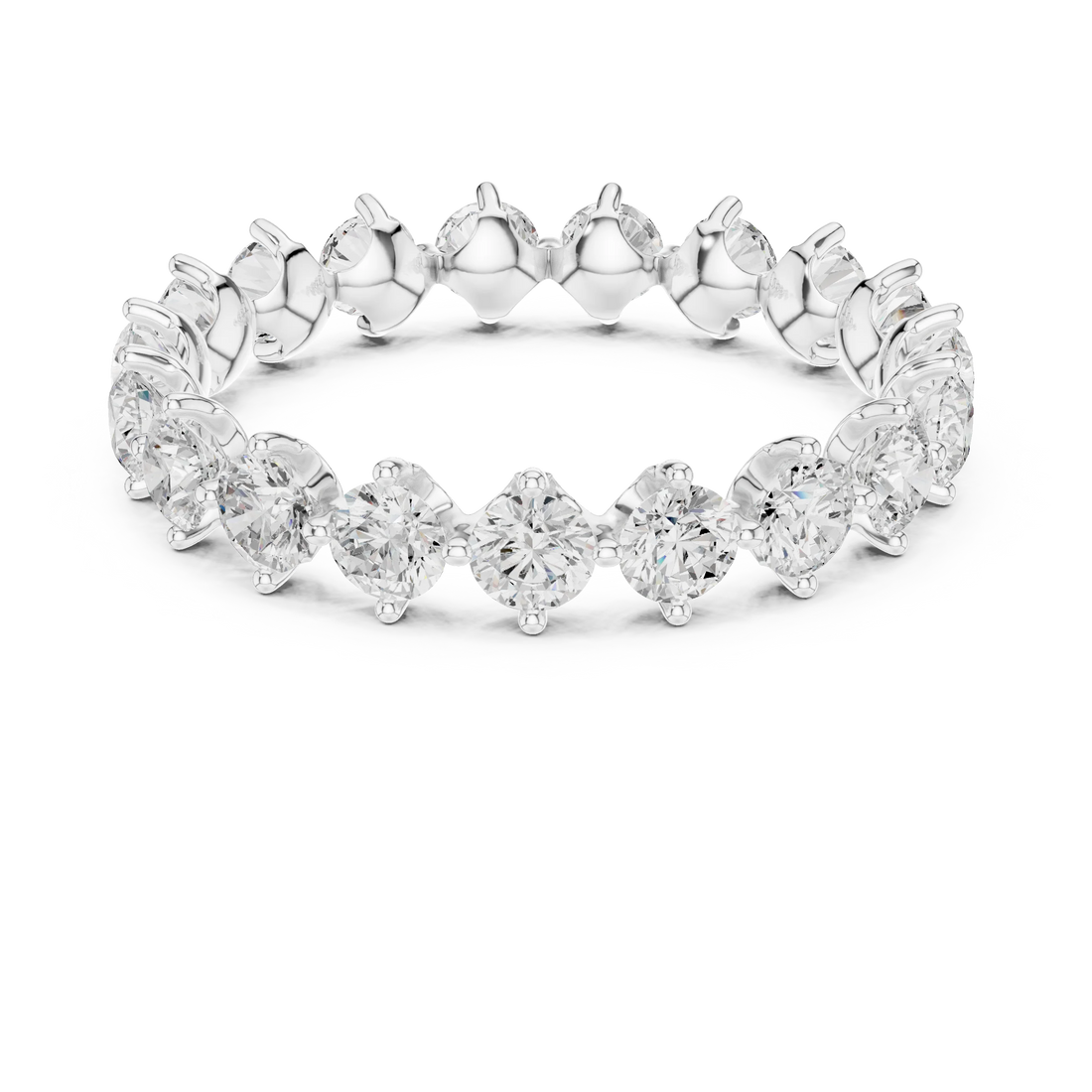 Round Prong-Set Diamond Eternity Band