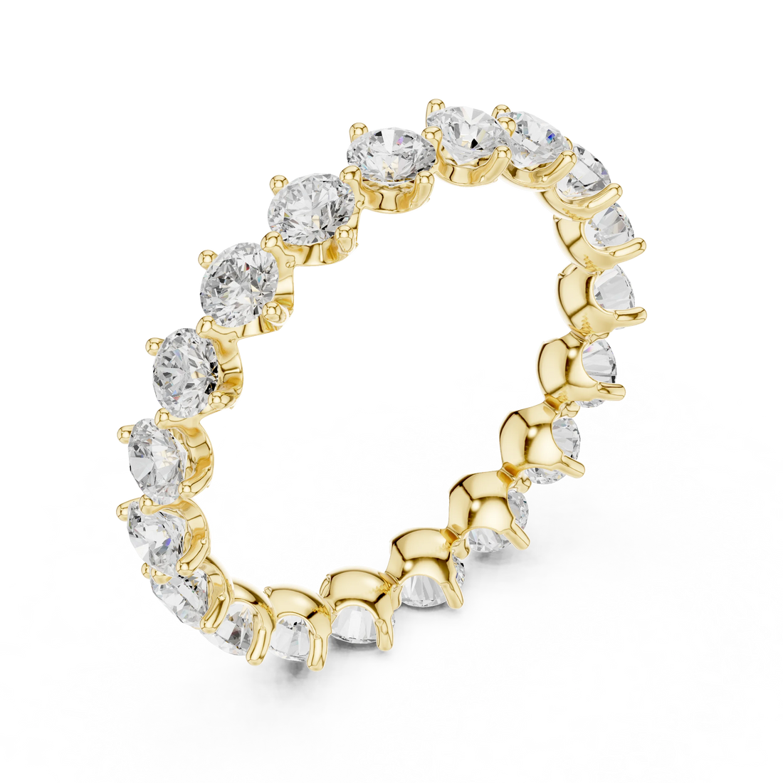 Round Prong-Set Diamond Eternity Band