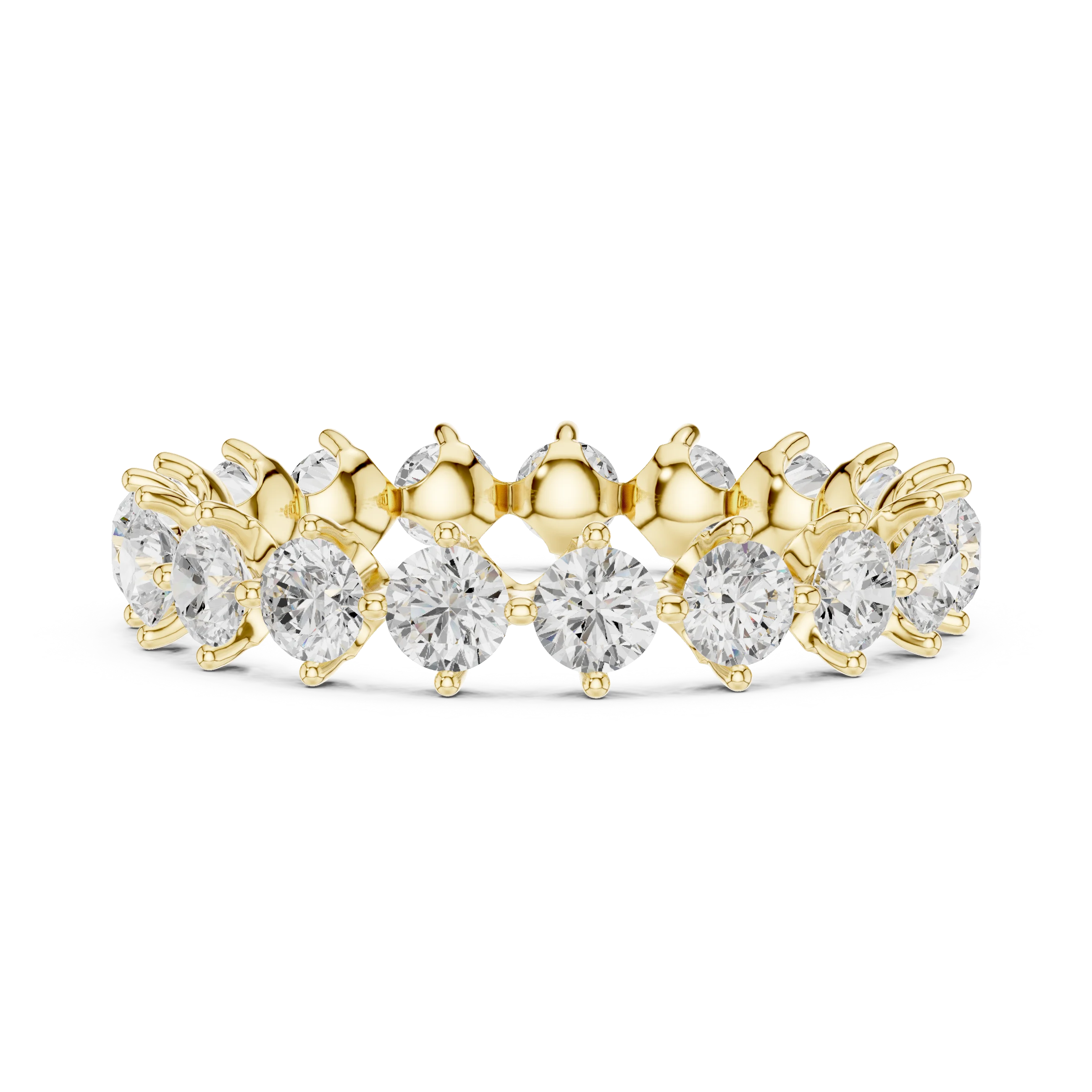 Round Prong-Set Diamond Eternity Band