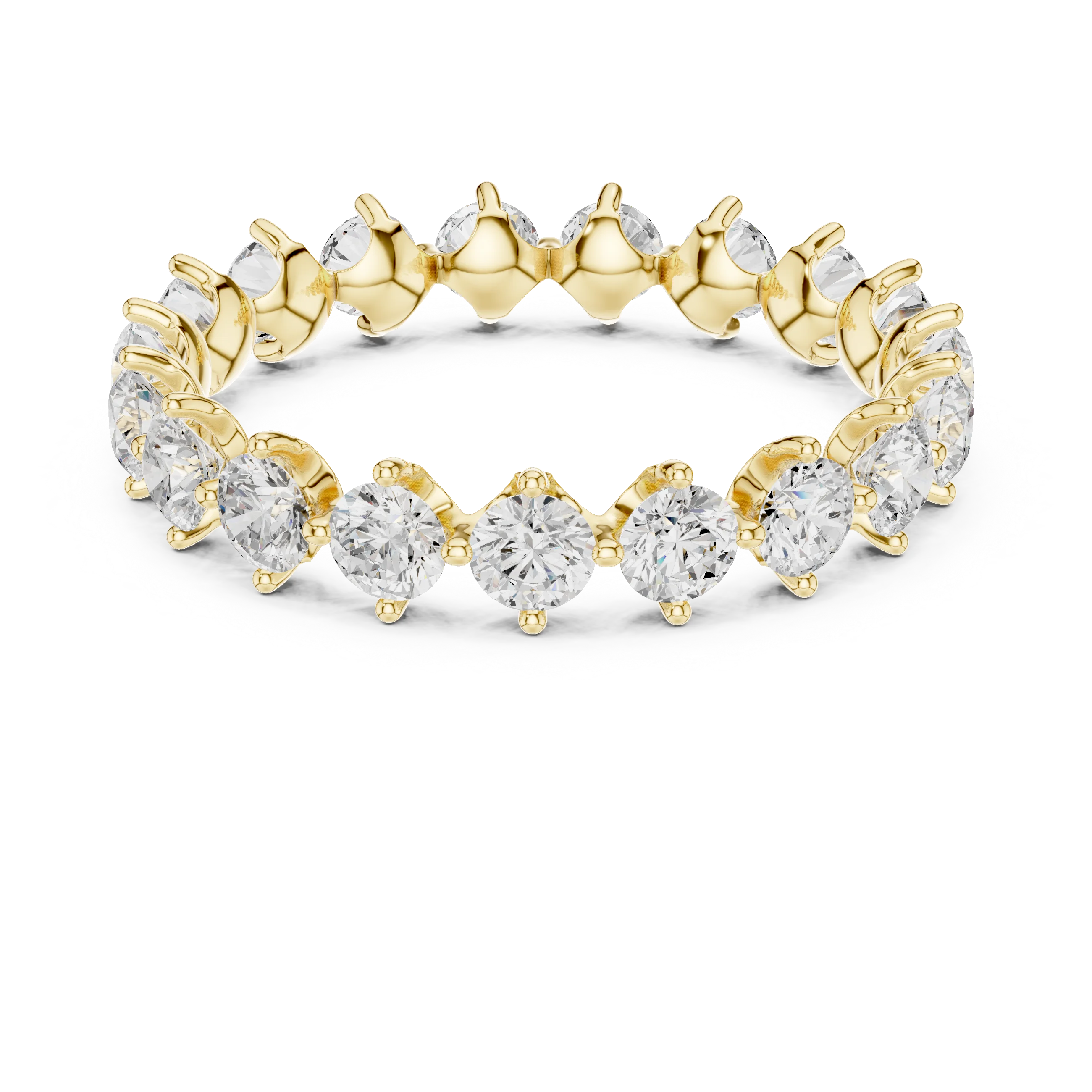 Round Prong-Set Diamond Eternity Band