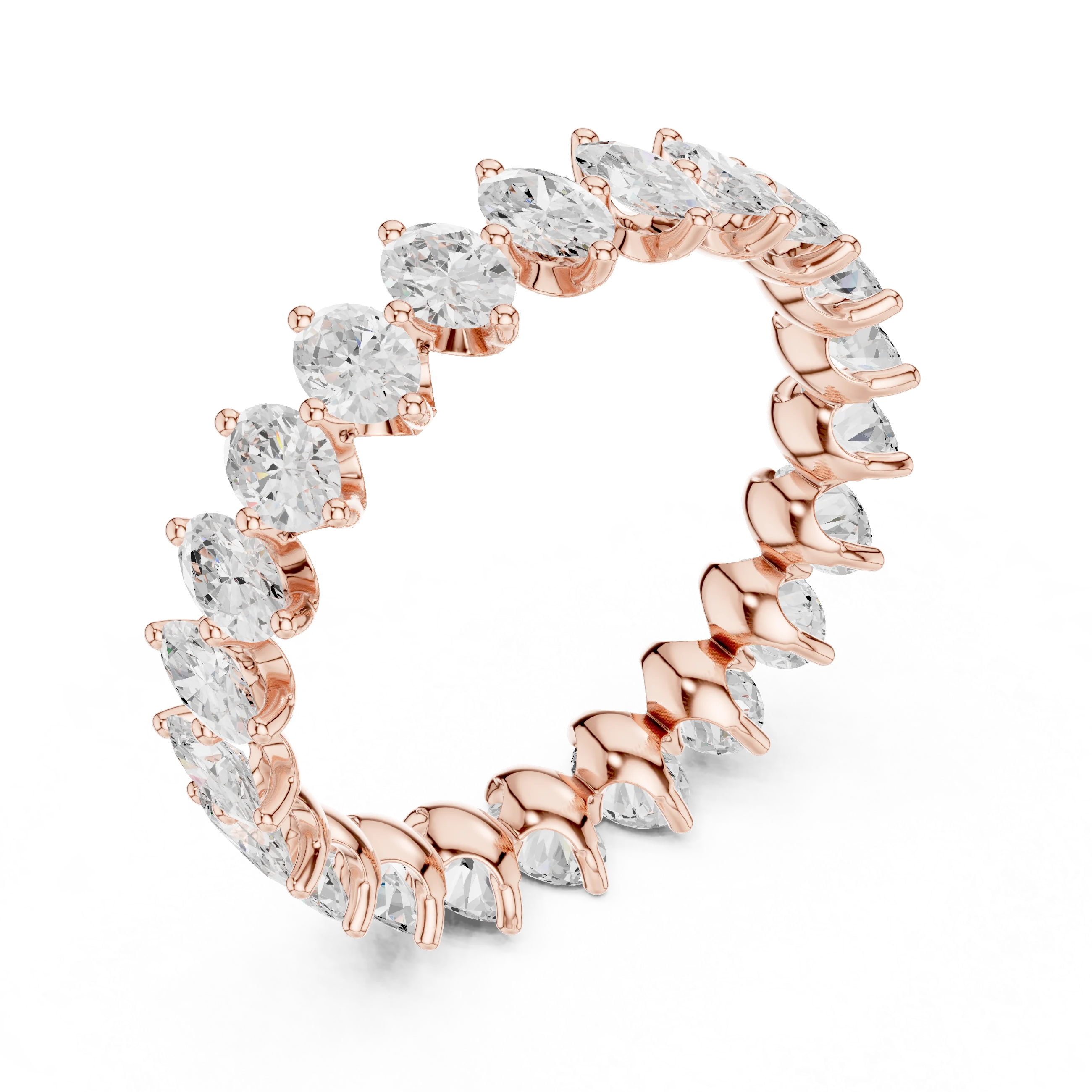 Marquise Prong-Set Diamond Eternity Band