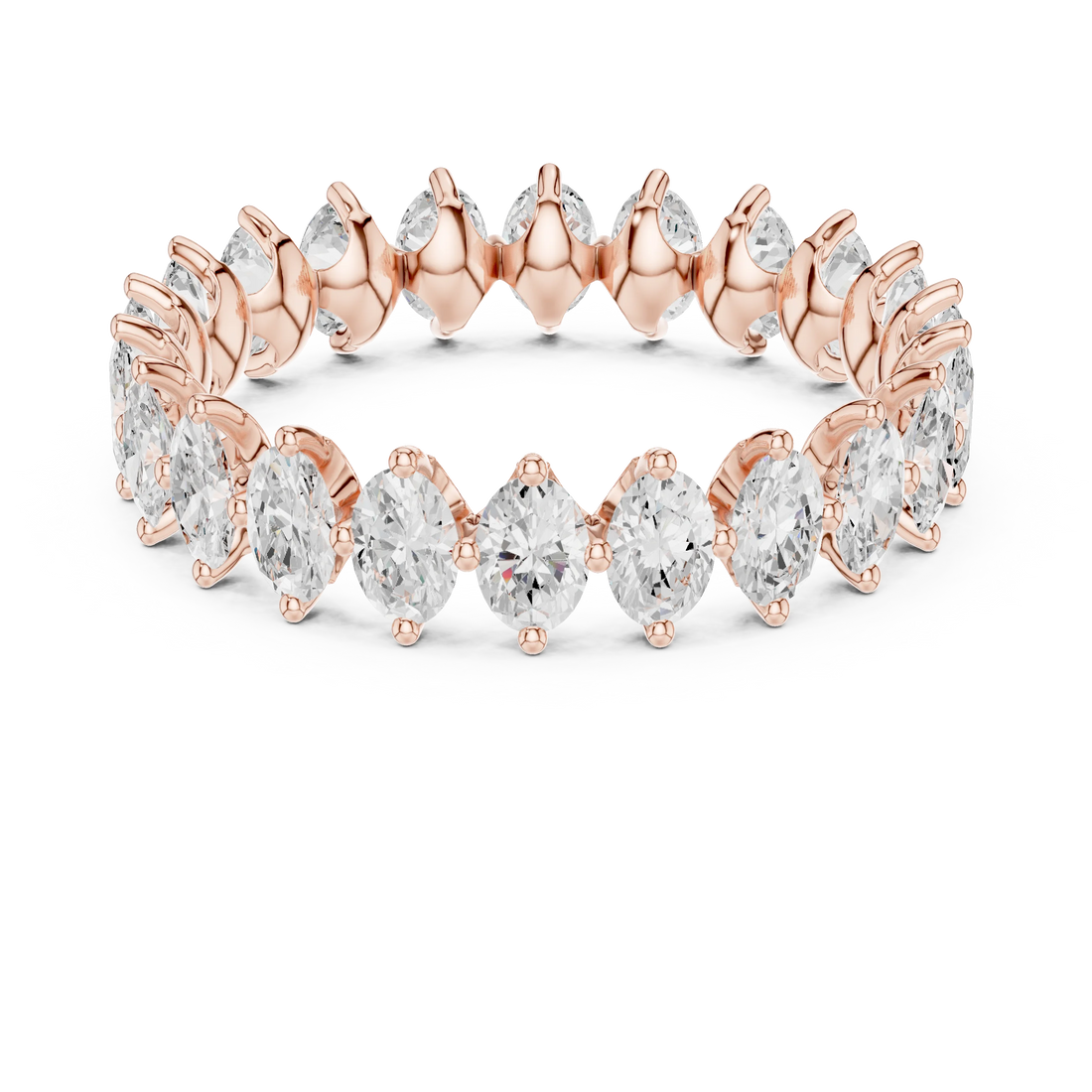 Marquise Prong-Set Diamond Eternity Band