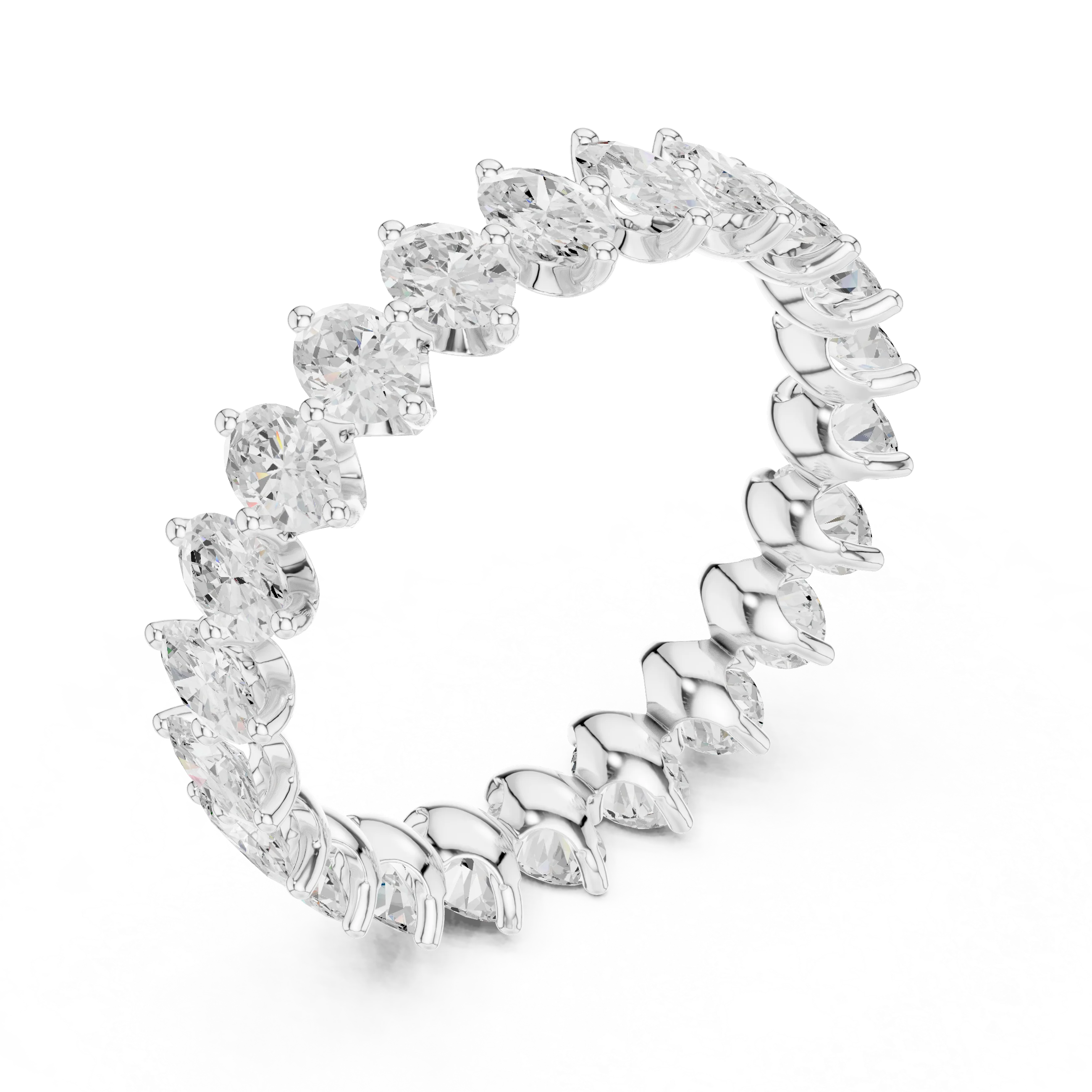 Marquise Prong-Set Diamond Eternity Band