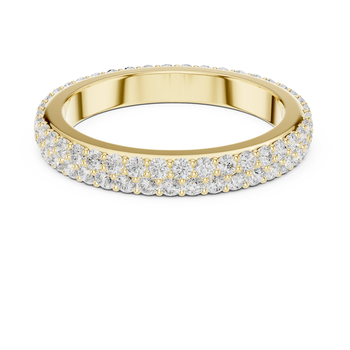 Double Row Pave Diamond Eternity Band