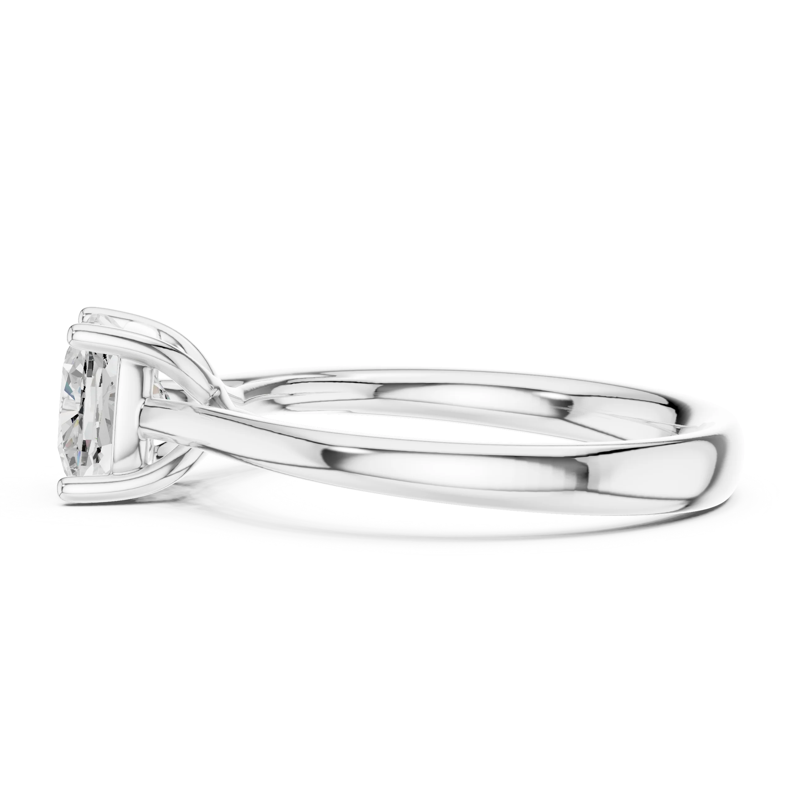 Cushion-Cut Solitaire Diamond Ring