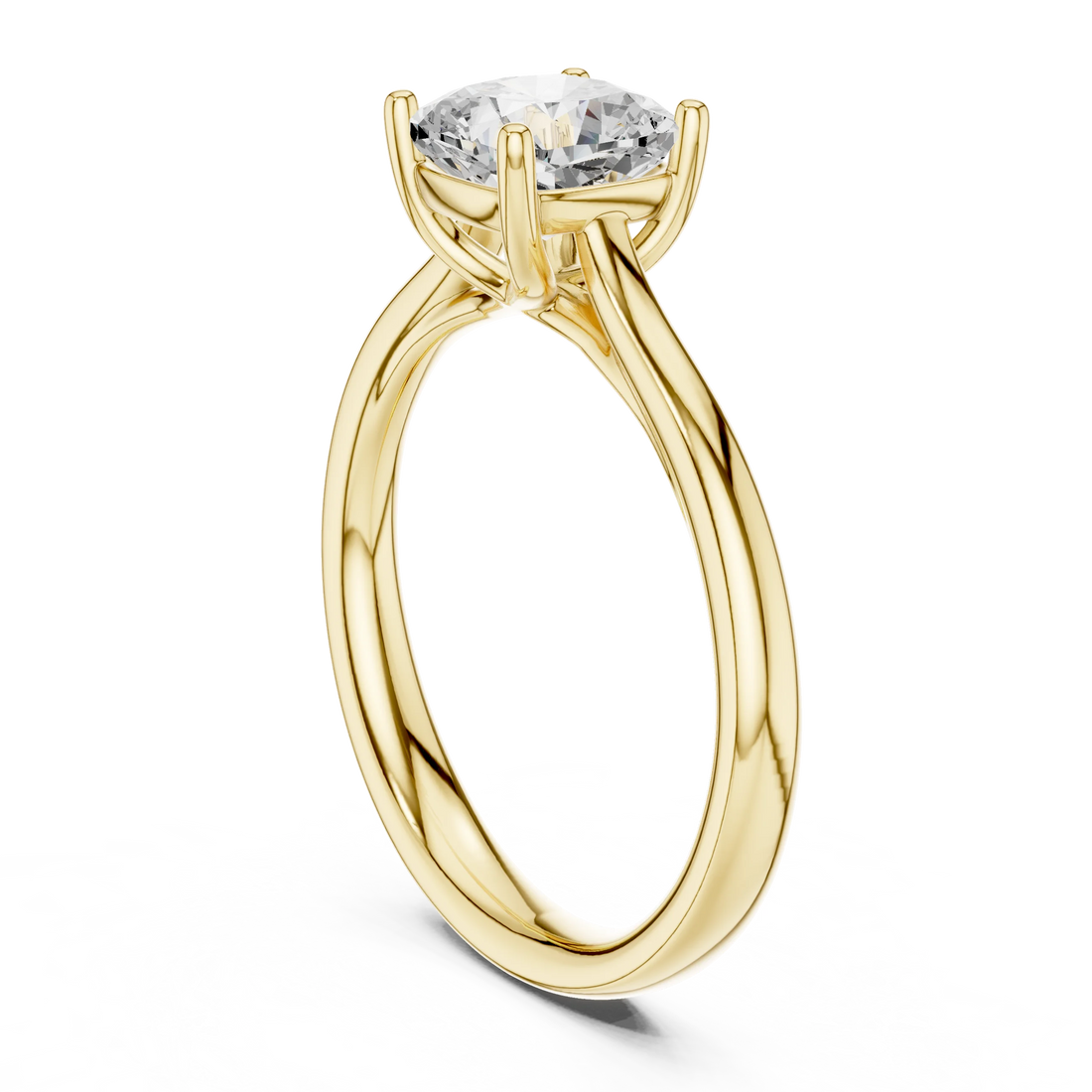 Cushion-Cut Solitaire Diamond Ring