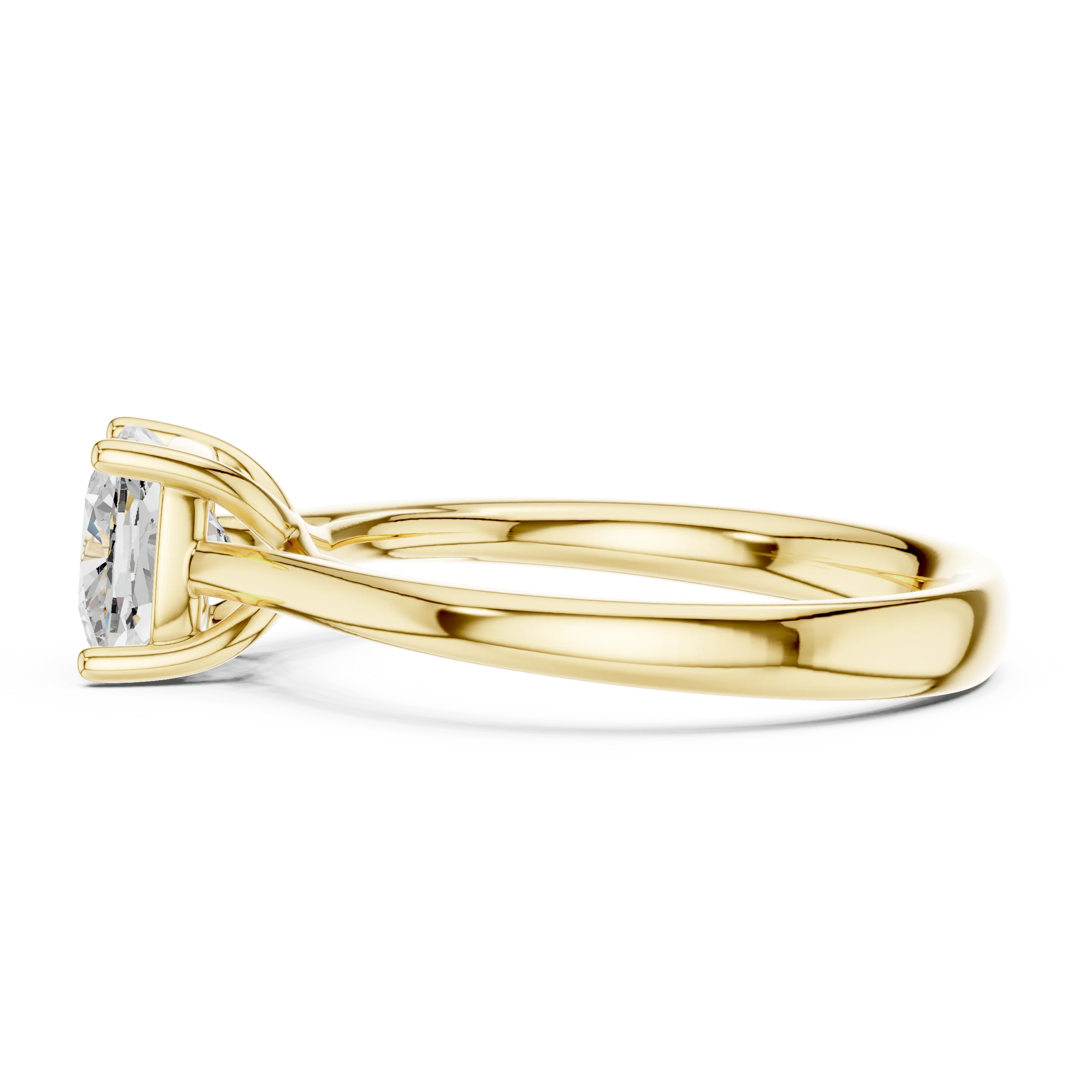 Cushion-Cut Solitaire Diamond Ring