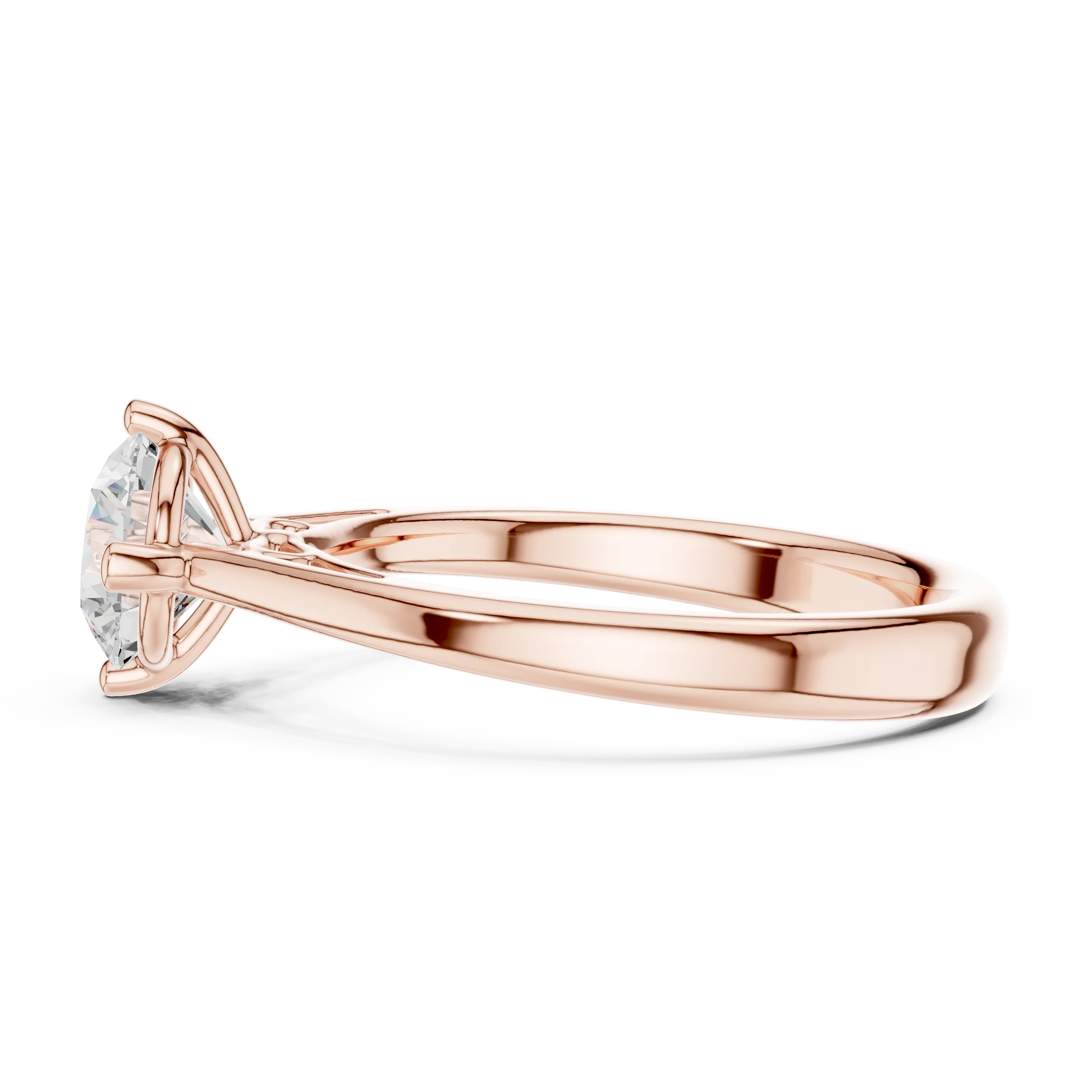 Round Shape Diamond Solitaire Engagement Ring