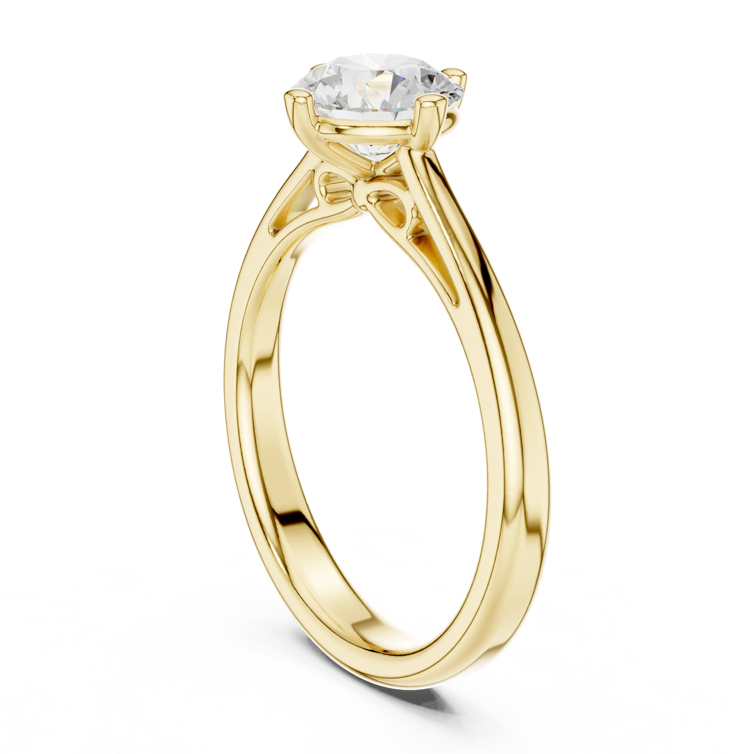 Round Shape Diamond Solitaire Engagement Ring