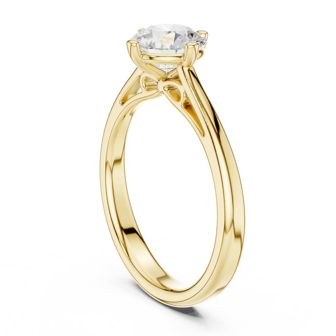 Round Shape Diamond Solitaire Engagement Ring