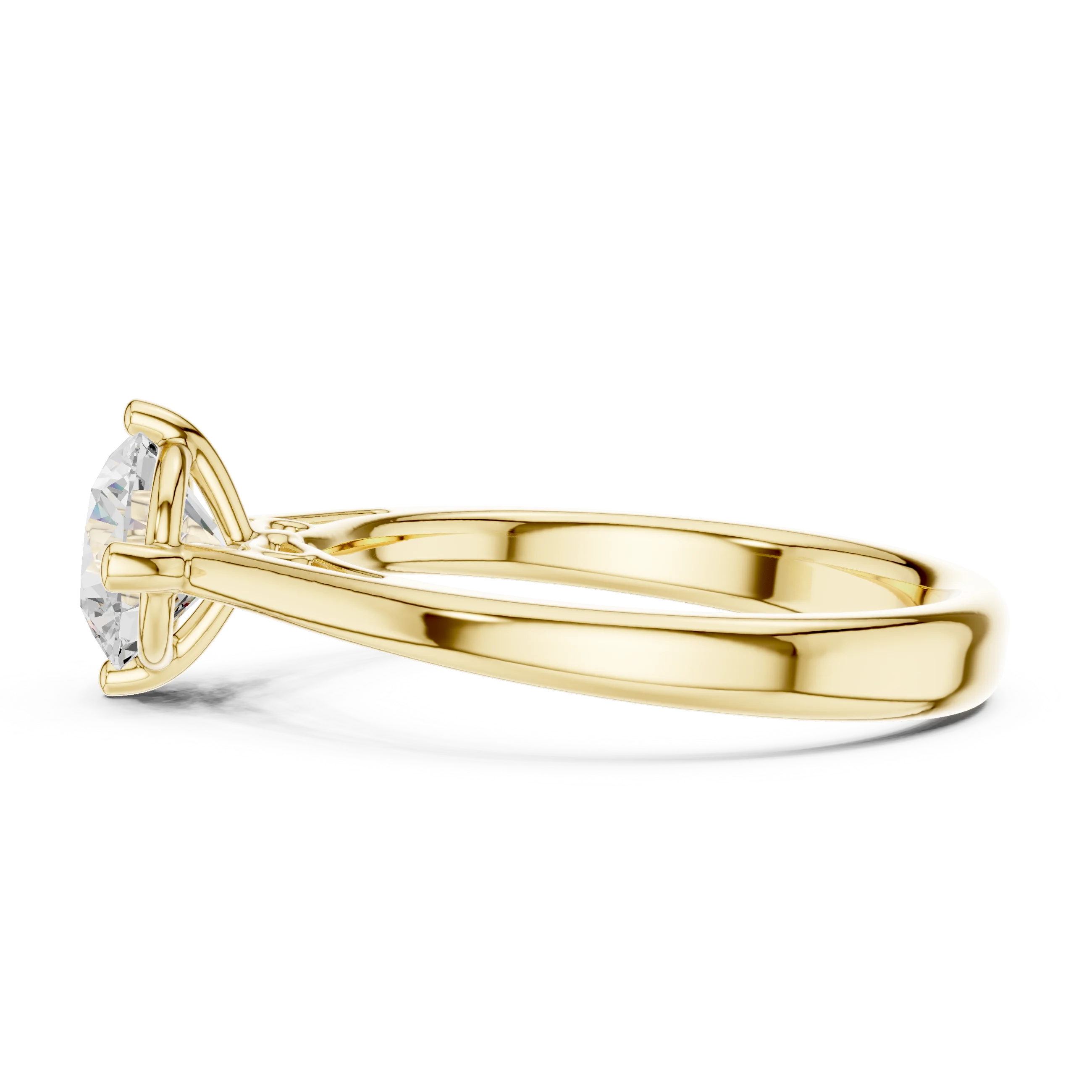 Round Shape Diamond Solitaire Engagement Ring