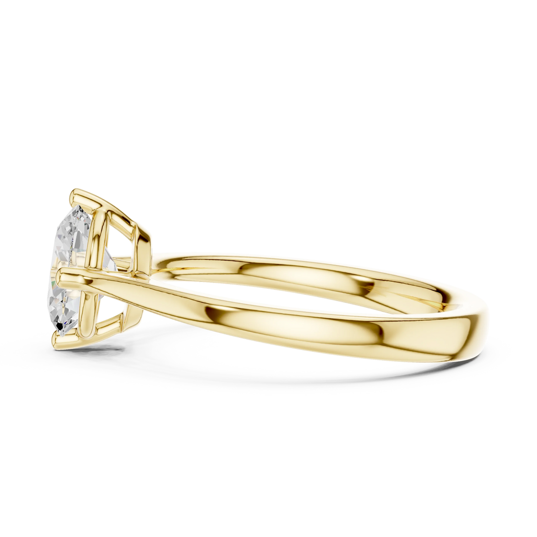 Oval Shape Diamond Solitaire Engagement Ring