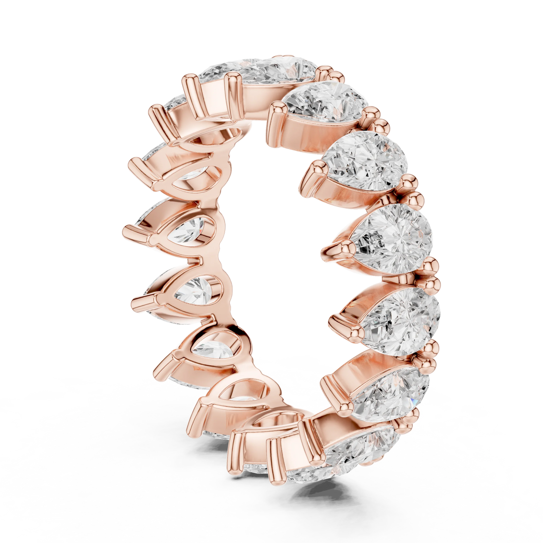 Pear Diamond Eternity Band