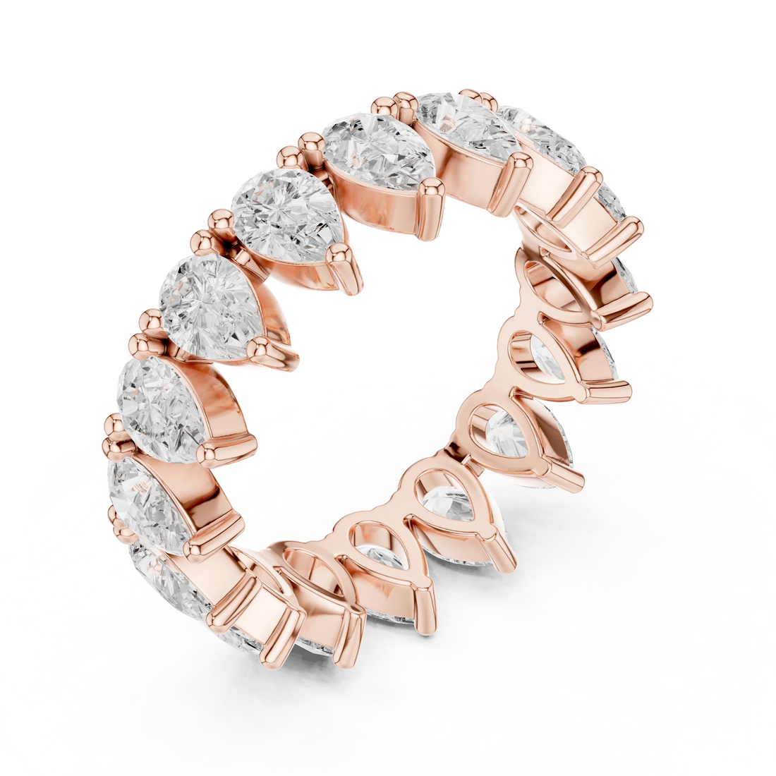 Pear Diamond Eternity Band