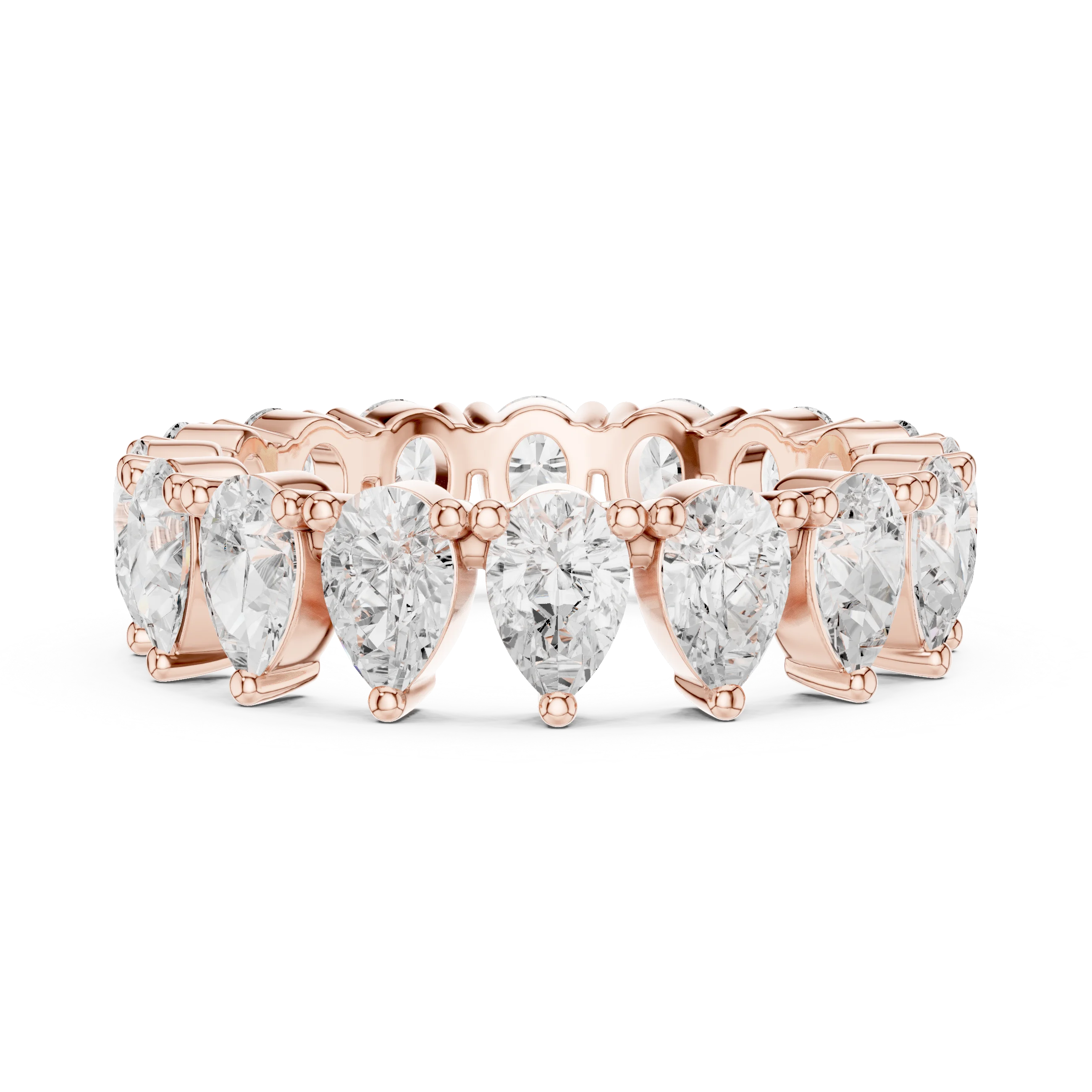 Pear Diamond Eternity Band