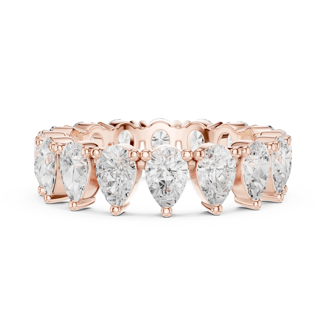Pear Diamond Eternity Band