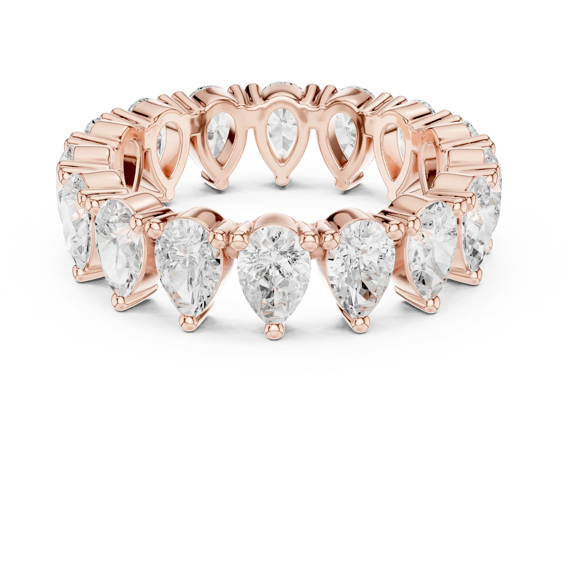 Pear Diamond Eternity Band