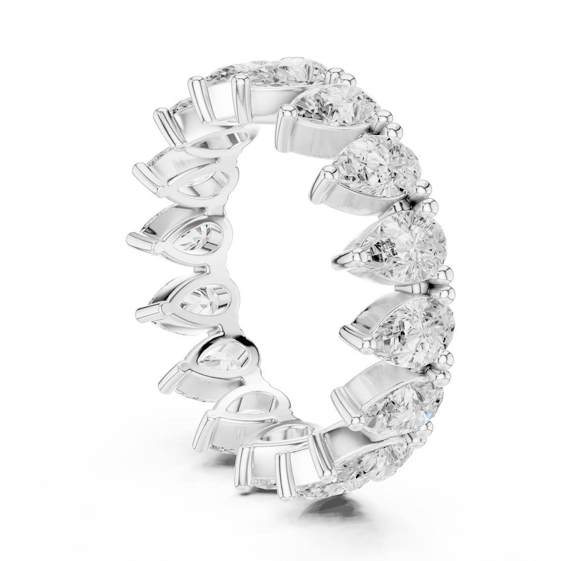 Pear Diamond Eternity Band