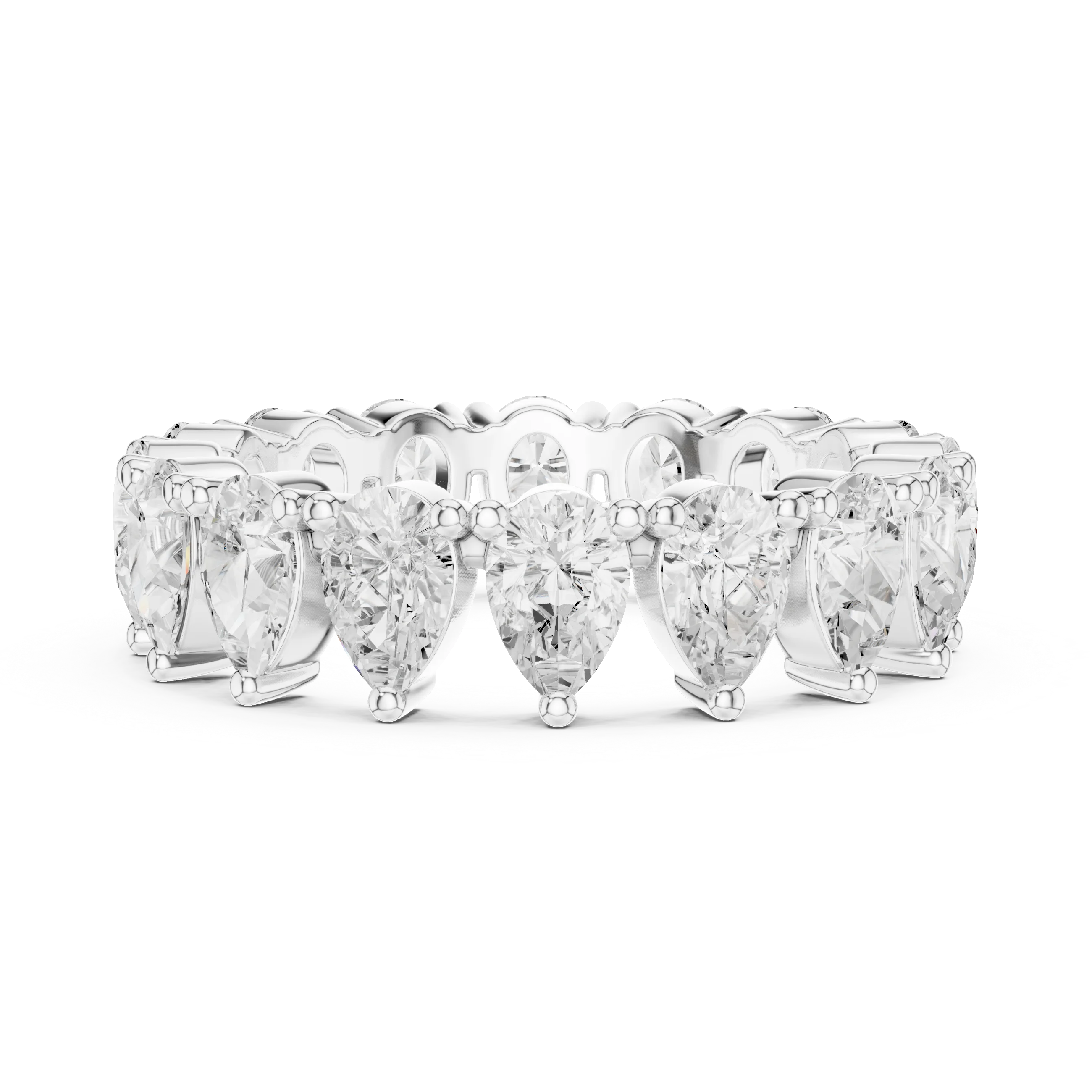 Pear Diamond Eternity Band