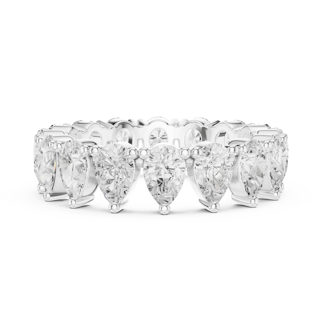 Pear Diamond Eternity Band