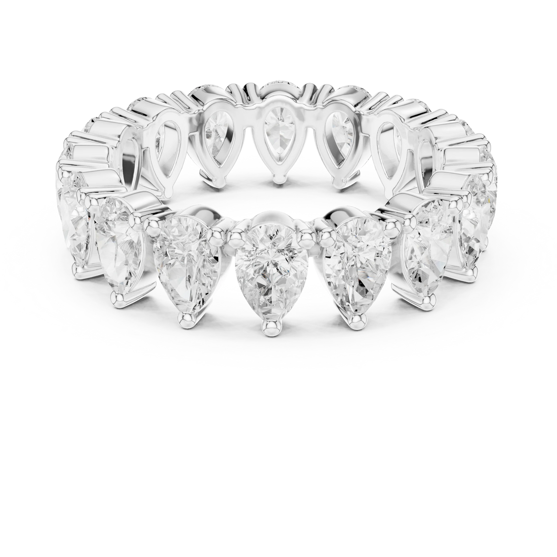 Pear Diamond Eternity Band