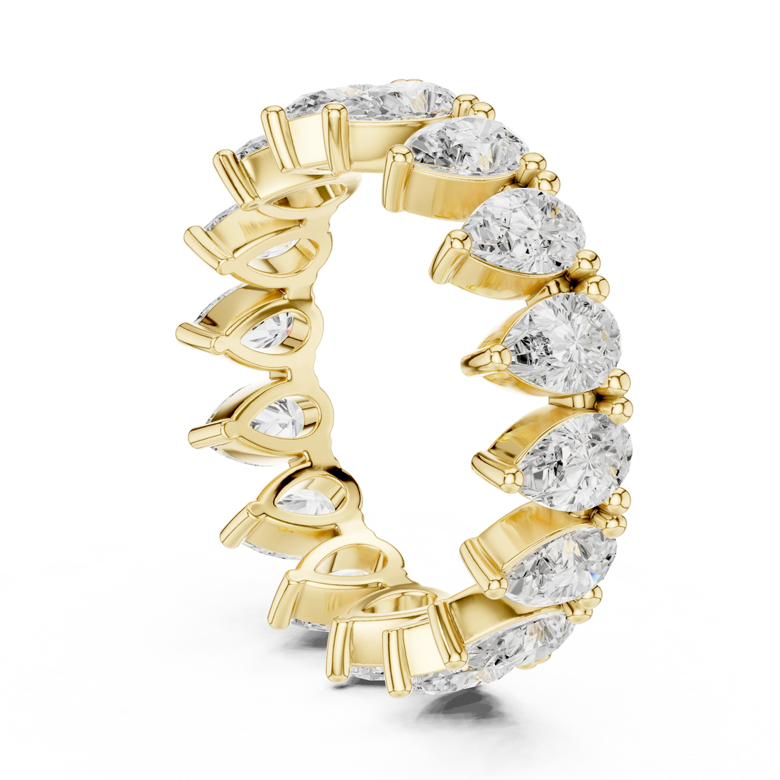 Pear Diamond Eternity Band