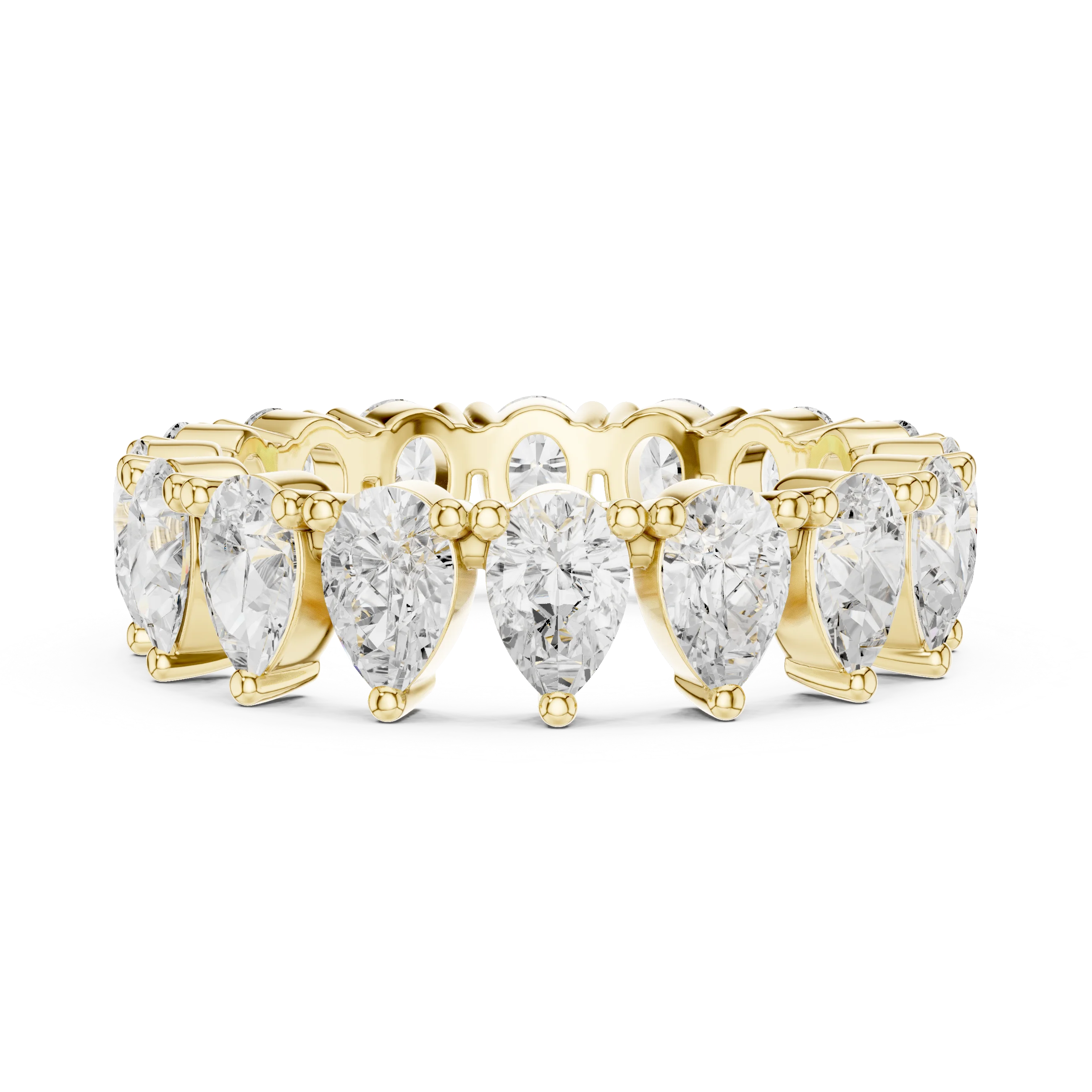 Pear Diamond Eternity Band