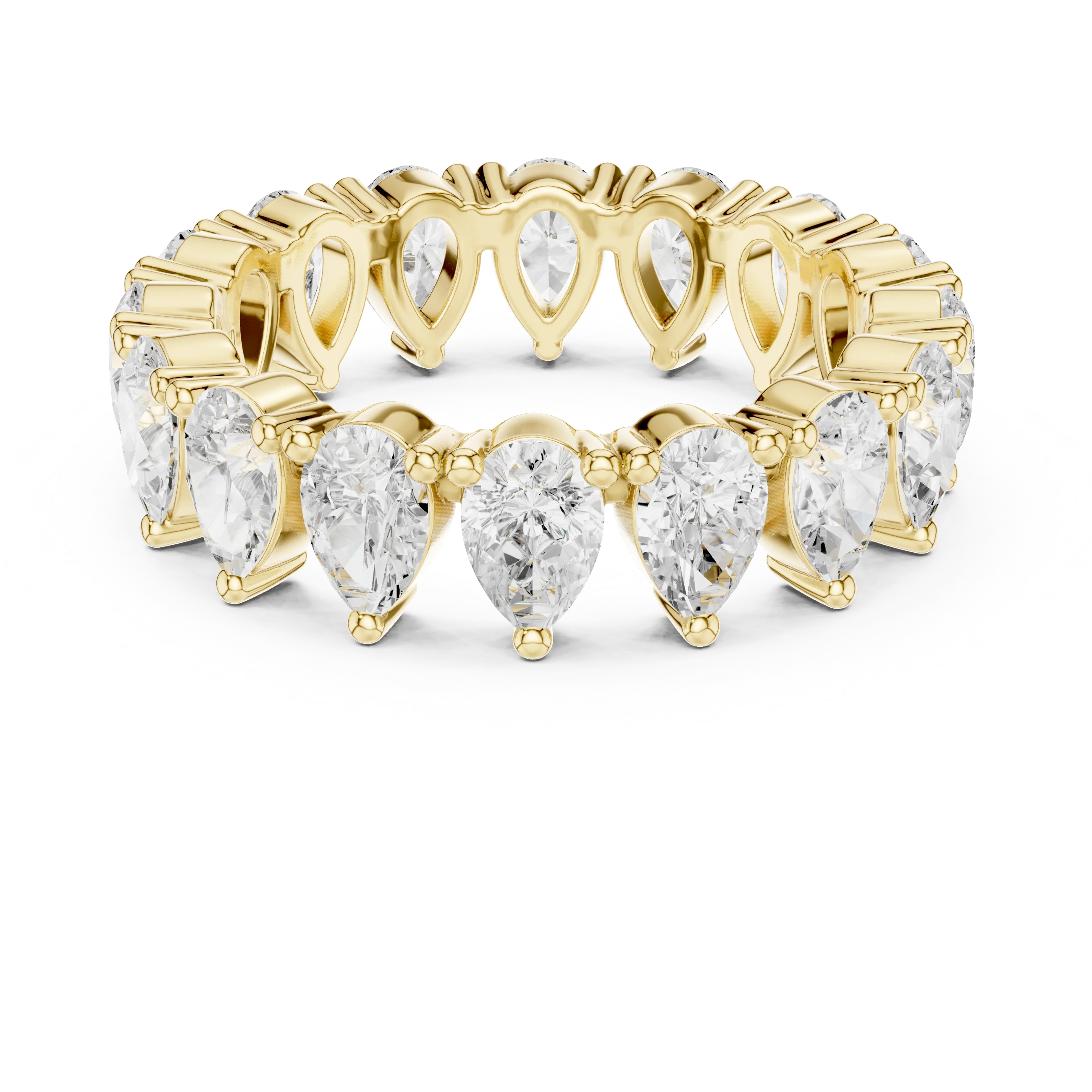 Pear Diamond Eternity Band