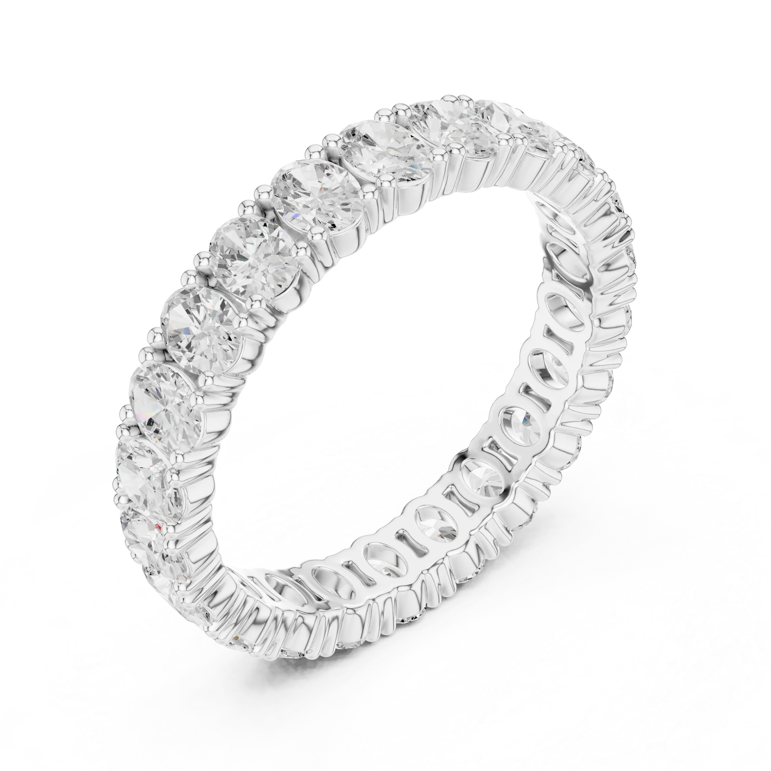 Oval Diamond Eternity Band