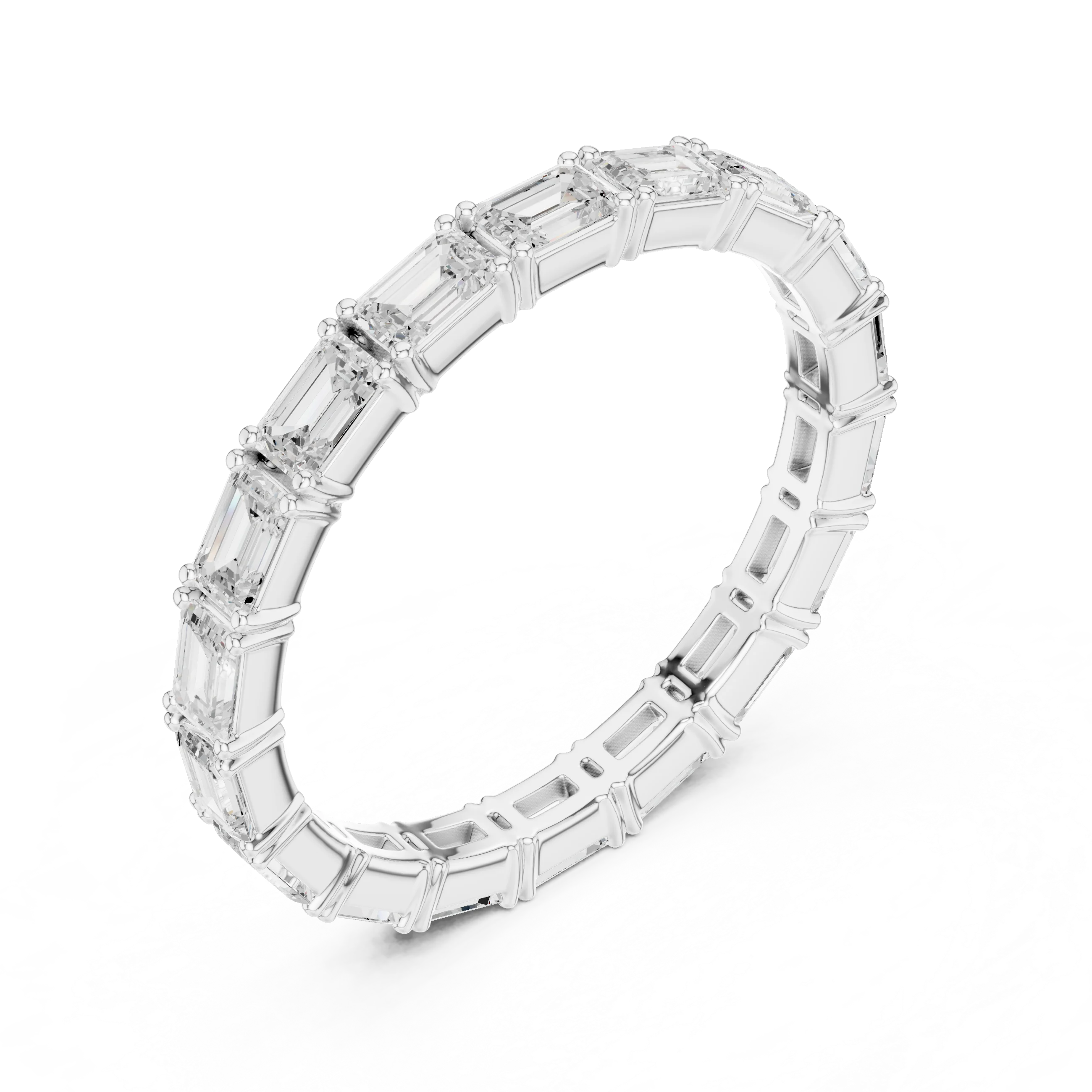 Emerald Diamond Eternity Band