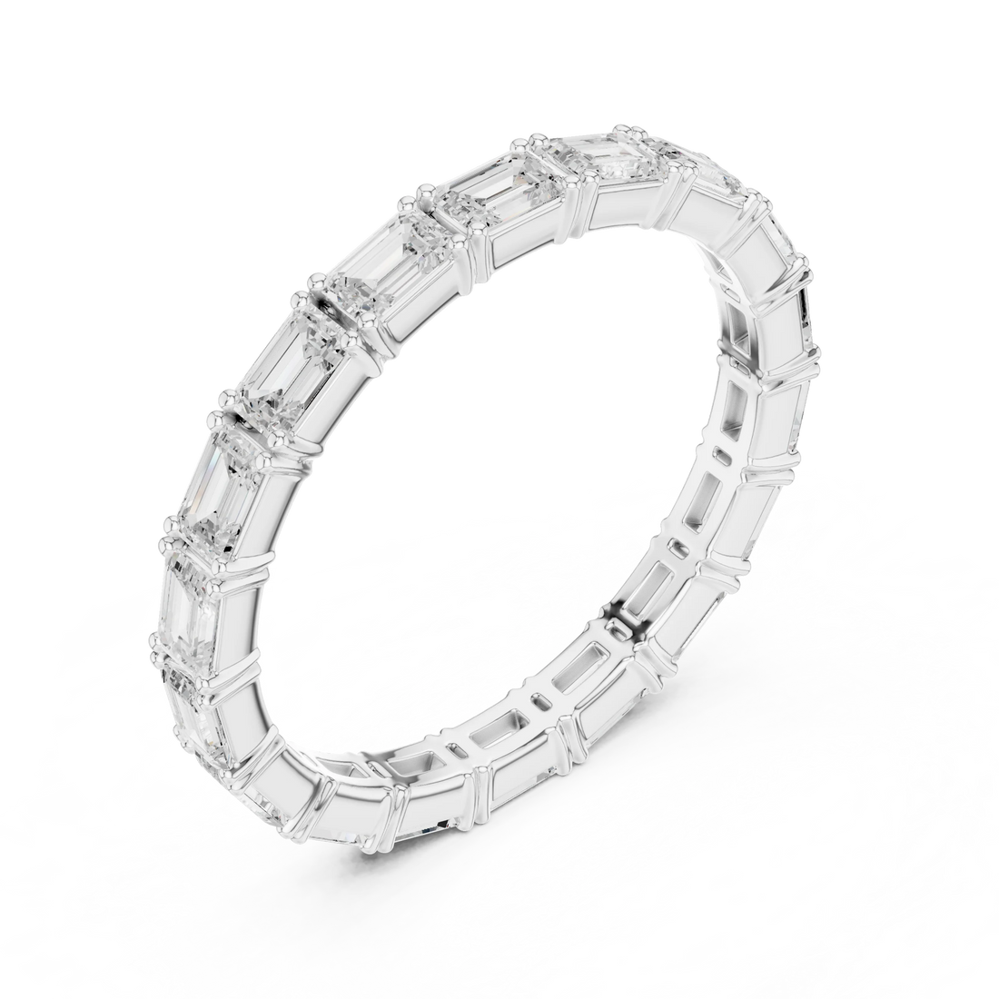 Emerald Diamond Eternity Band