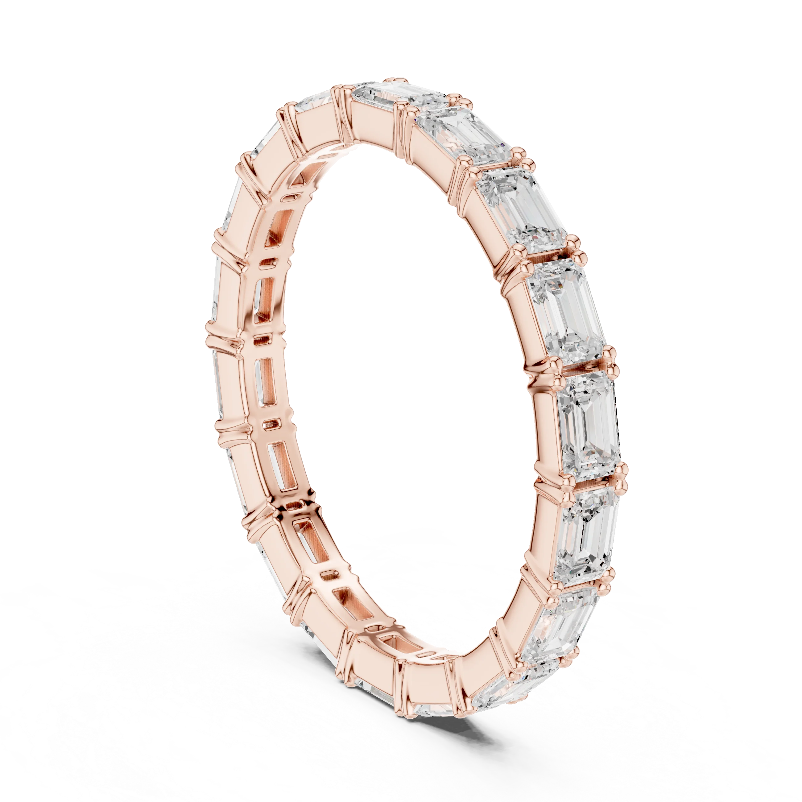 Emerald Diamond Full Eternity Band