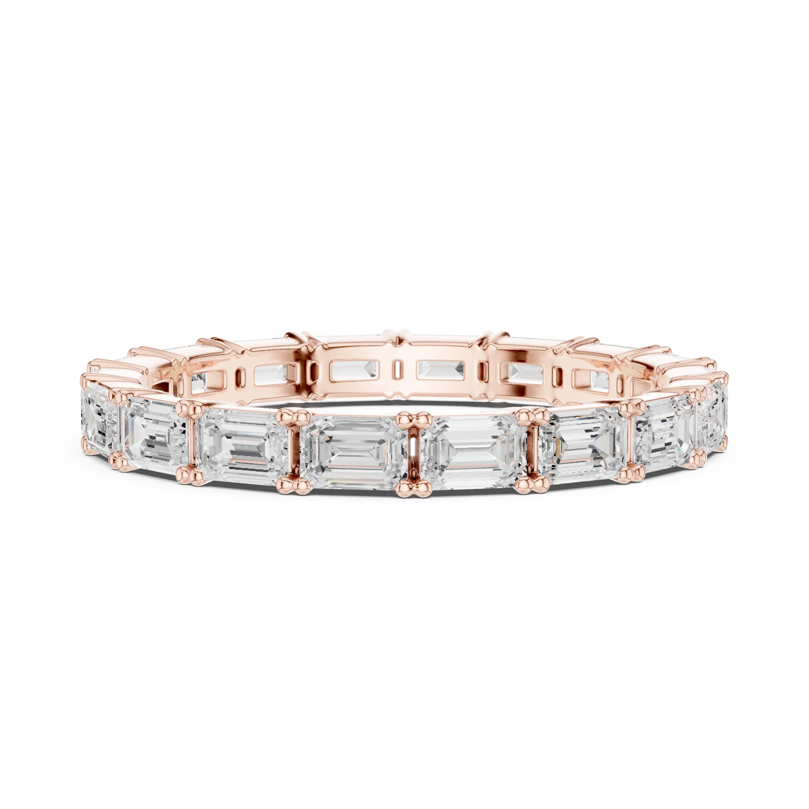 Emerald Diamond Full Eternity Band