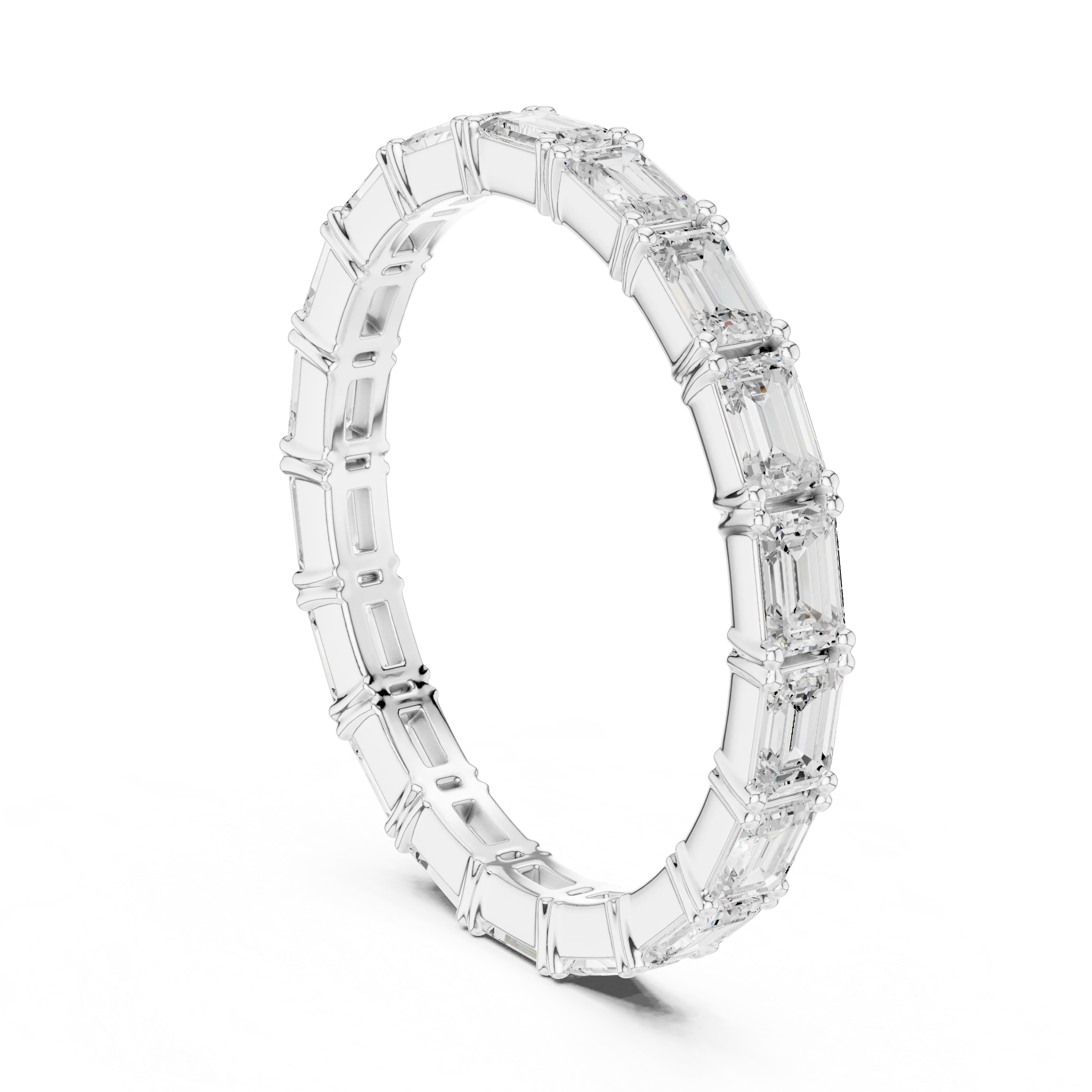 Emerald Diamond Full Eternity Band