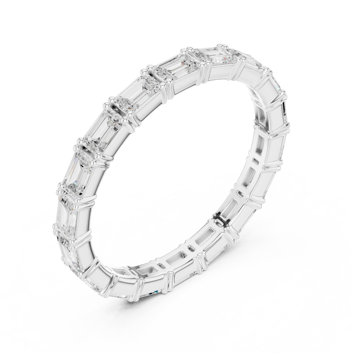 Emerald Diamond Full Eternity Band