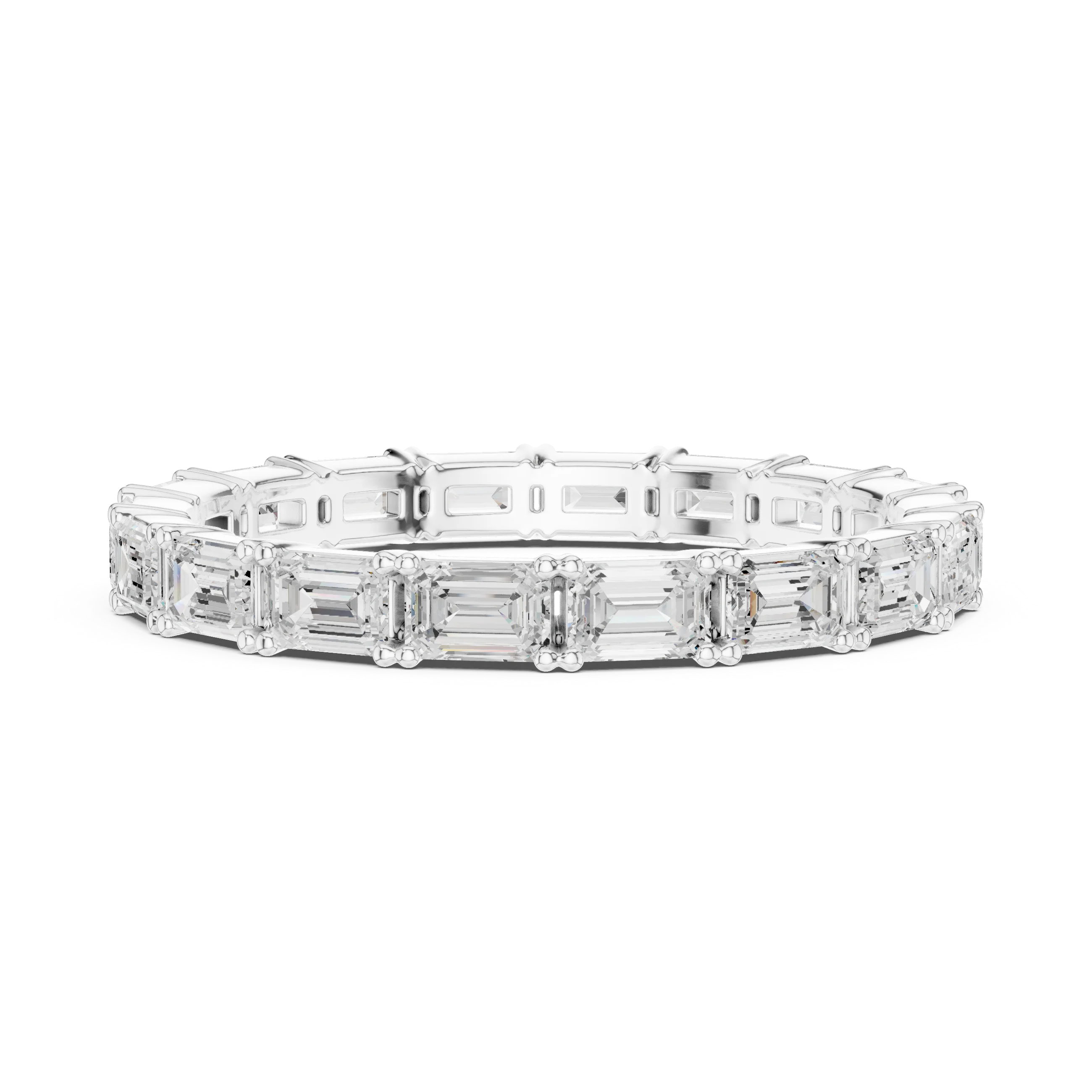 Emerald Diamond Full Eternity Band