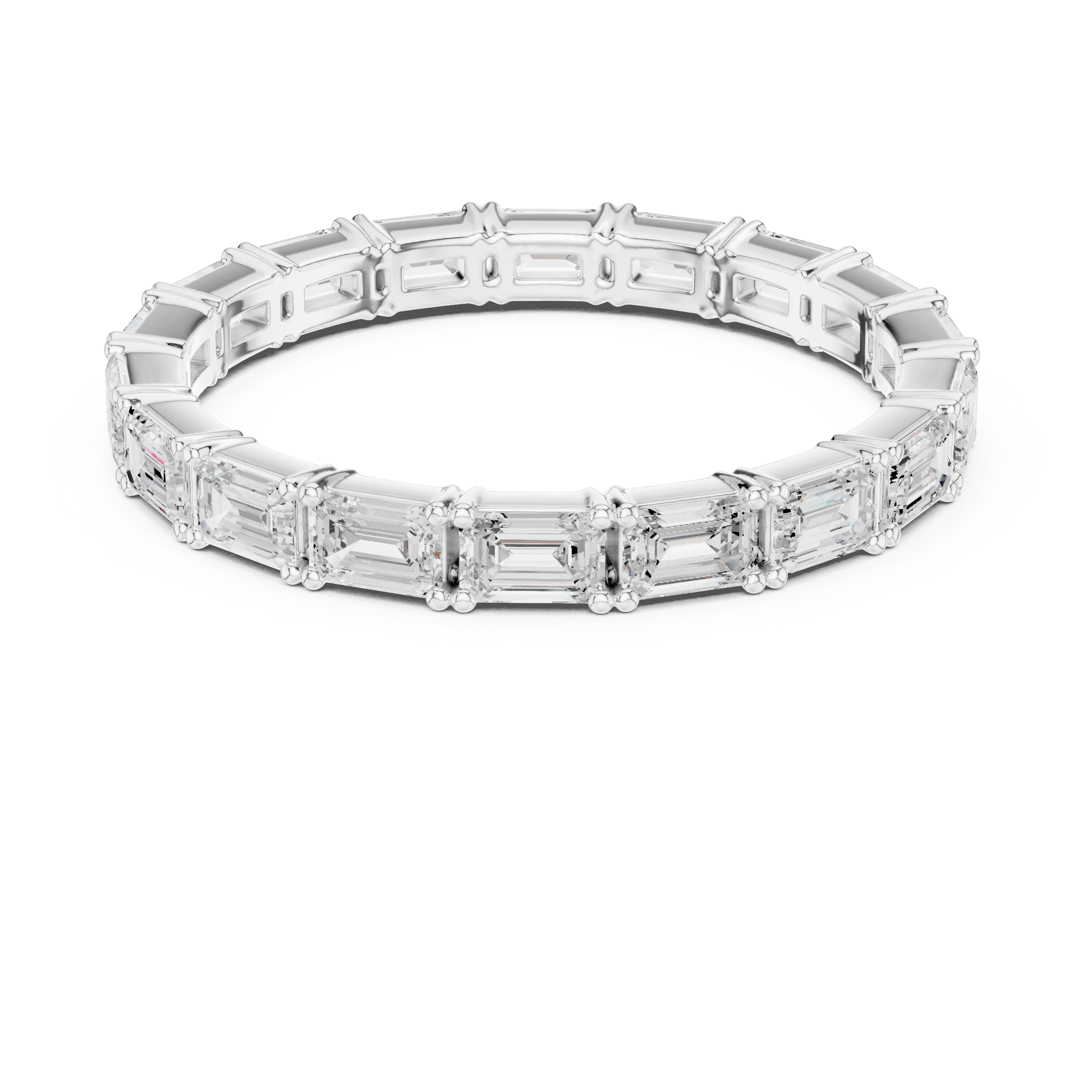 Emerald Diamond Full Eternity Band